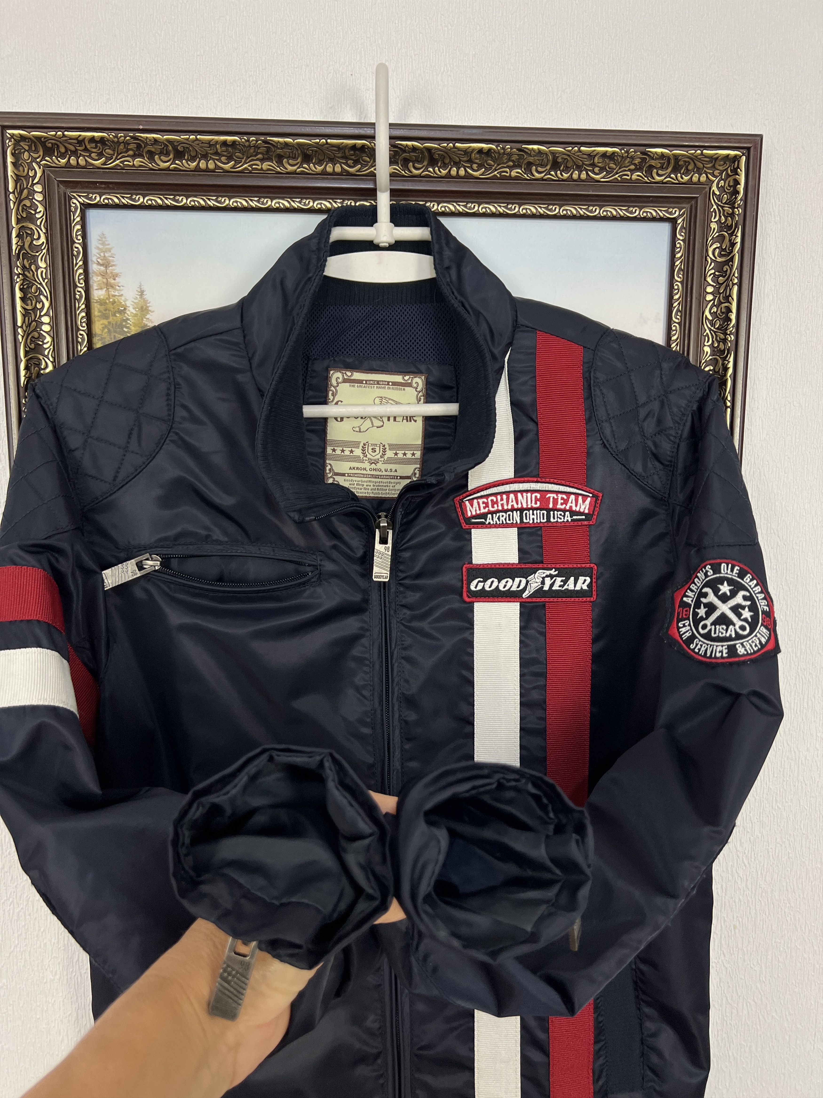NASCAR Blue Good Year Jacket Akron Zip Racing NASCAR Ferrari Size US S / EU 44-46 / 1 - 8 Thumbnail