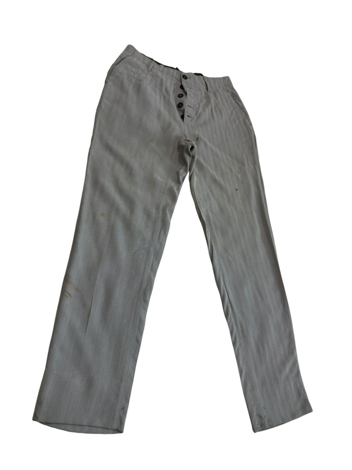 Dirk Bikkembergs Dirk Bikkembergs Herringbone Rayon Casual Pants Italy Made Size US 32 / EU 48 - 4 Thumbnail
