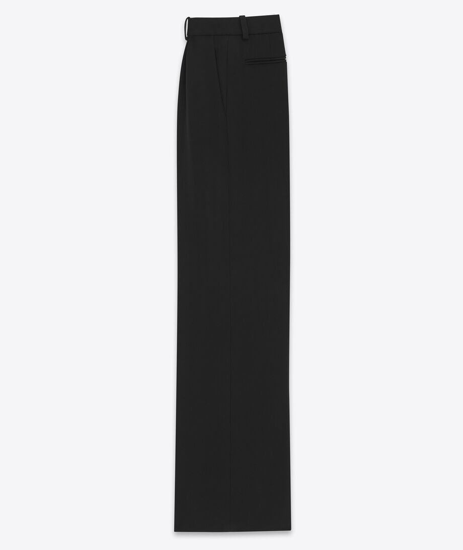 Saint Laurent Paris o1s1wg110625 736713 Flared Pant in Grain De Poudre in Black Size 28" / US 6 / IT 42 - 2 Thumbnail
