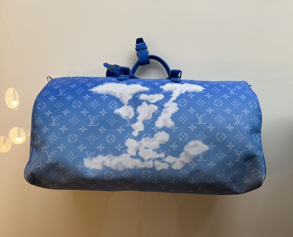 Louis Vuitton Louis Vuitton Keepall Bandouliere 50 Clouds Blue Monogram Grailed