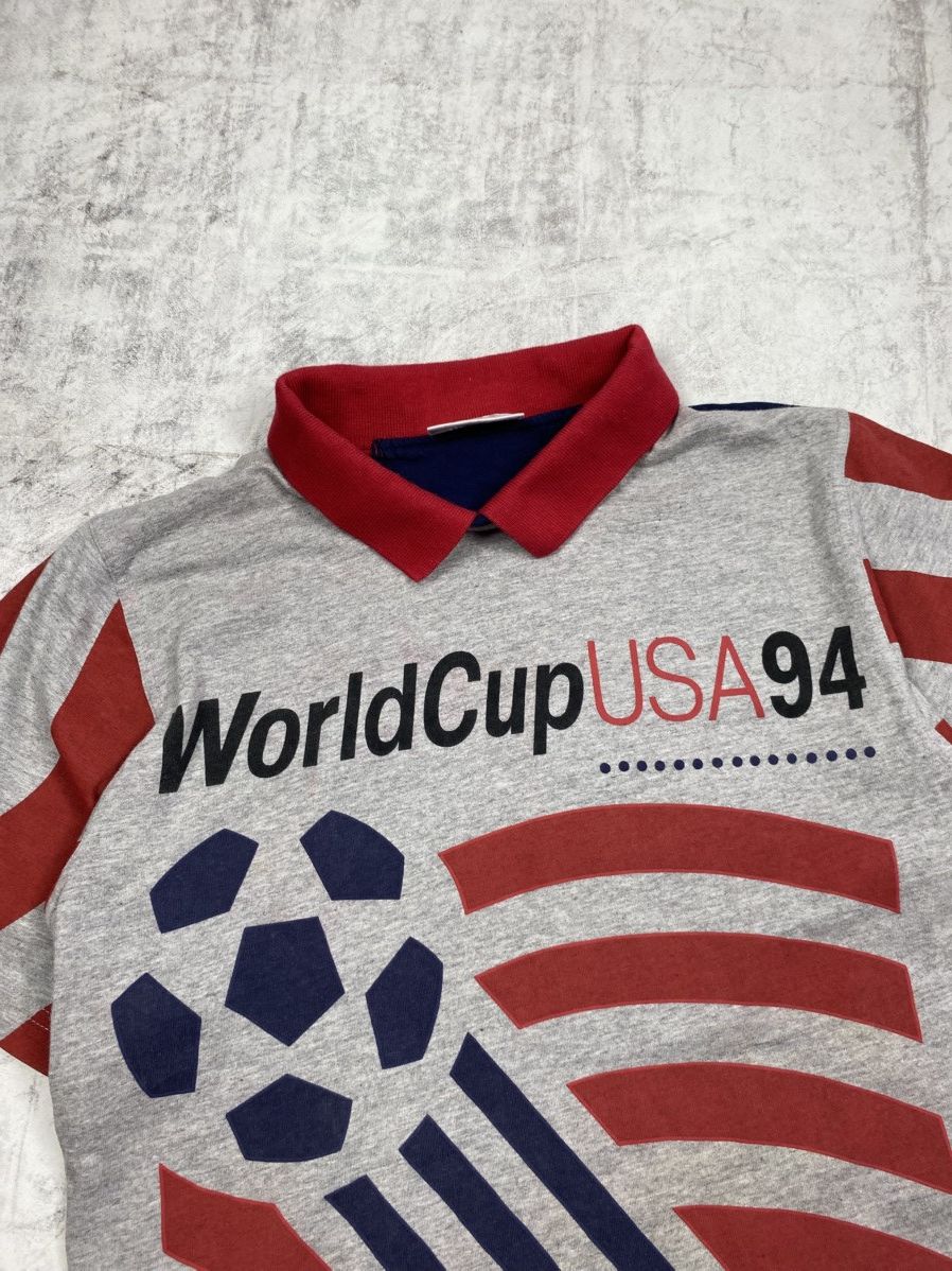 Adidas Vintage Adidas World Cup football USA 1994 polo tees Size US S / EU 44-46 / 1 - 2 Thumbnail