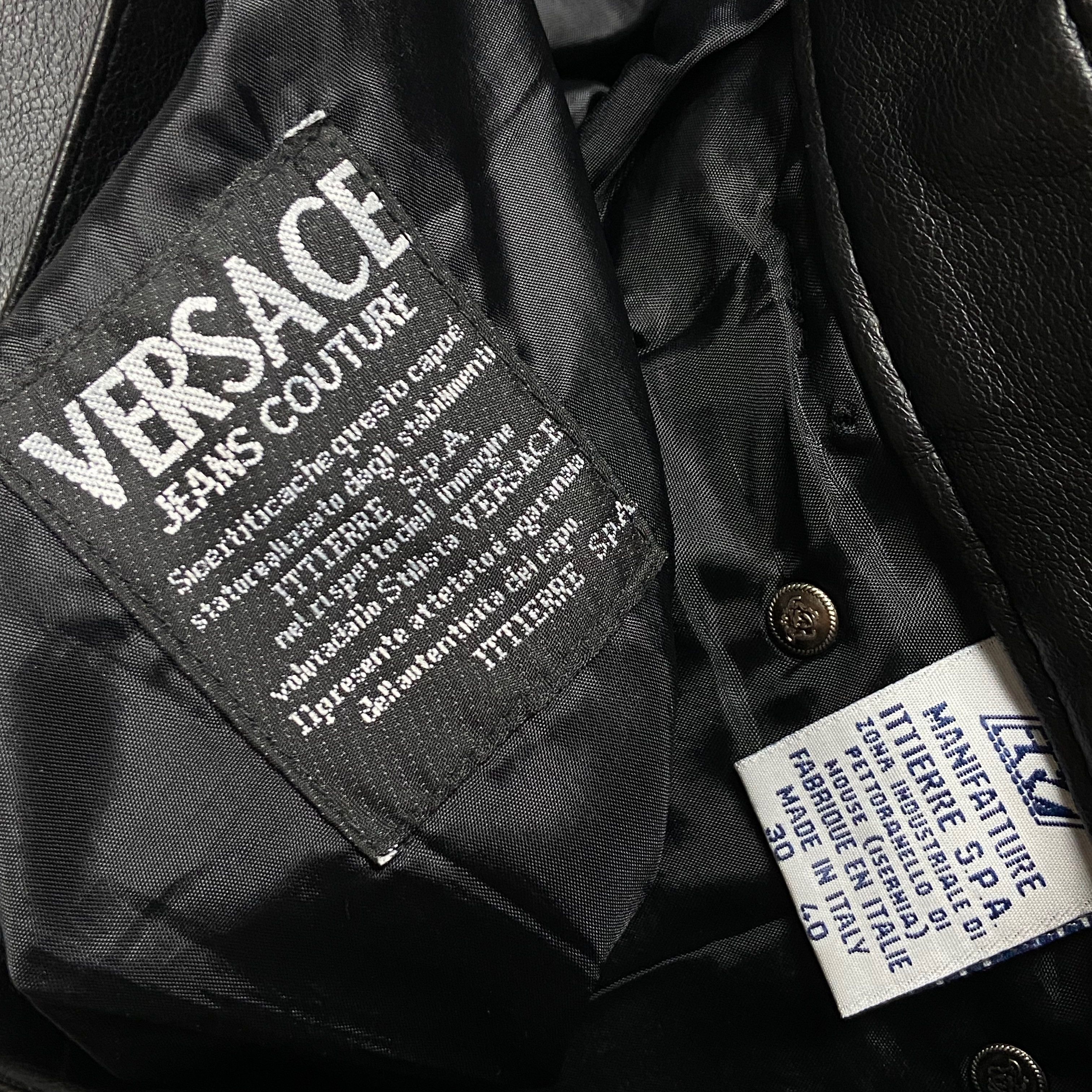 Versace VERSACE LEATHER ARCHIVE 1990s VINTAGE RARE PANTS - № 3079 Size US 30 / EU 46 - 16 Thumbnail