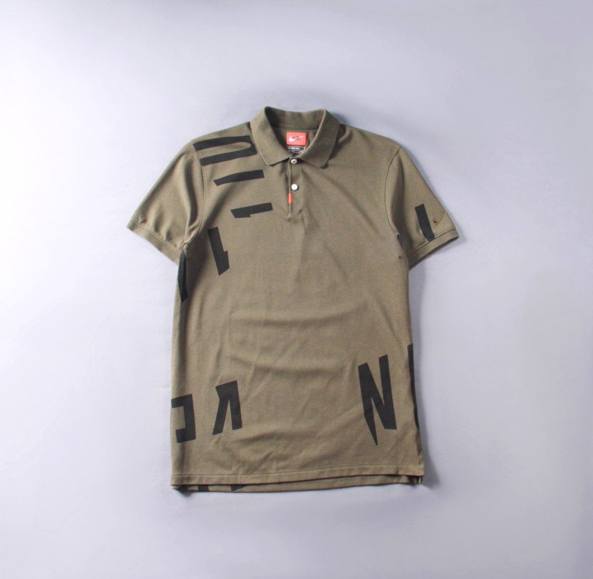 Nike Nike Hacked Logo Slim Golf Polo Khaki Green Swoosh M Size US M / EU 48-50 / 2 - 1 Thumbnail