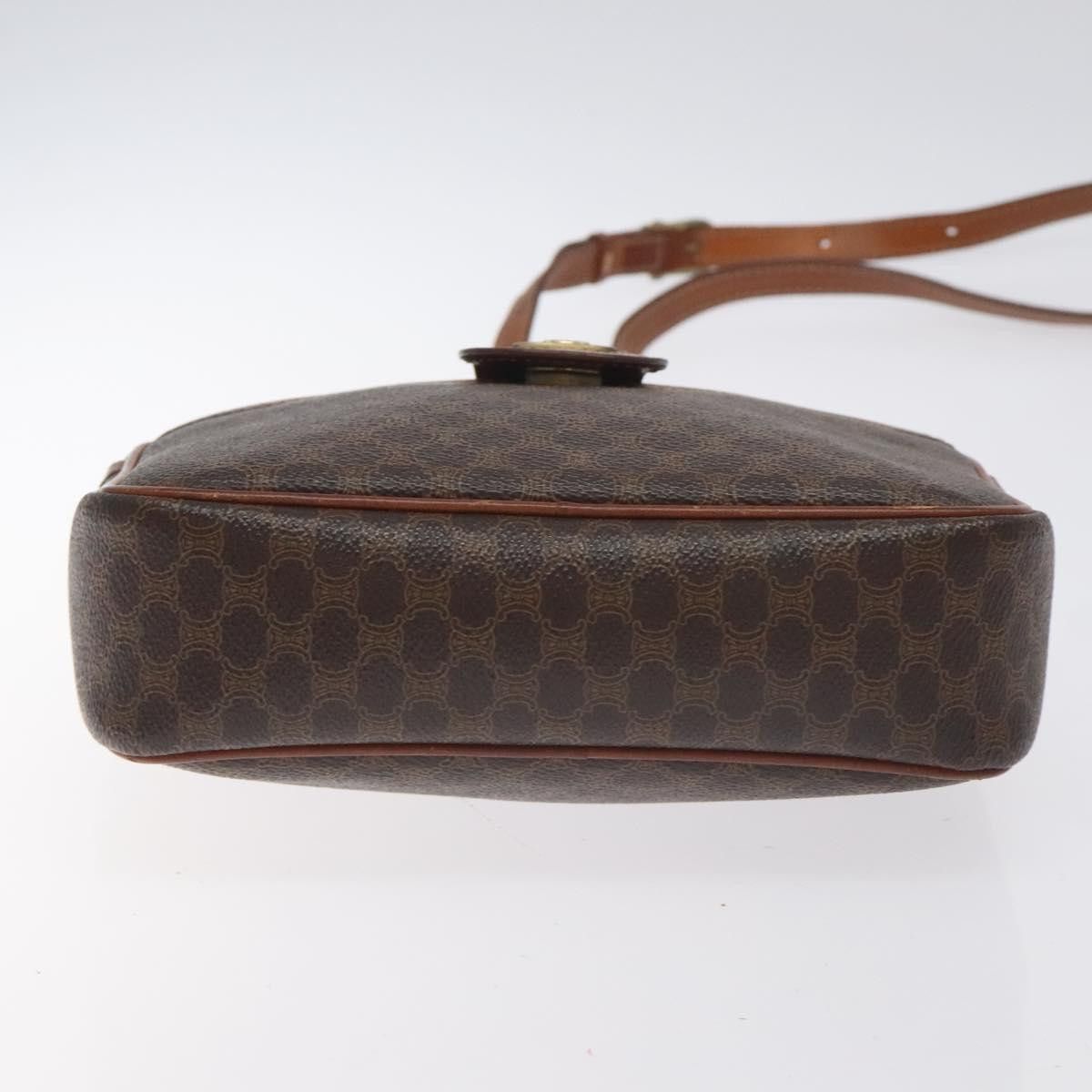 Celine CELINE Macadam Canvas Shoulder Bag Pvc Leather Brown Gold Size ONE SIZE - 9 Thumbnail