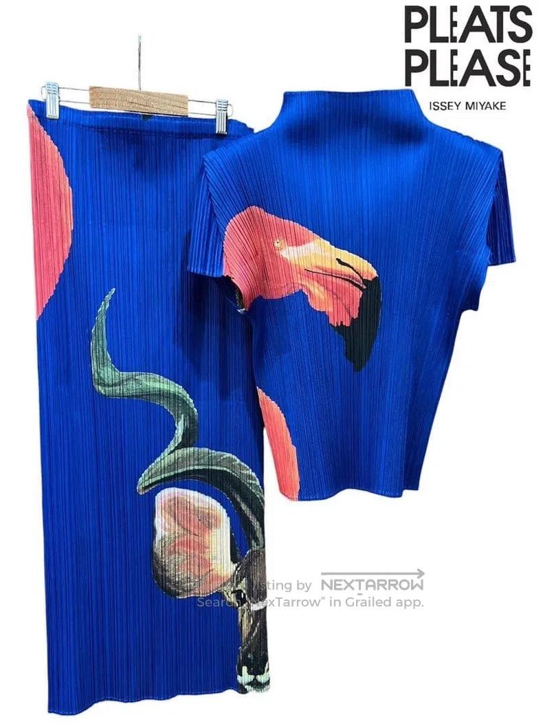 Issey Miyake Issey Miyake Blue Short Sleeve Size L / US 10 / IT 46 - 1 Thumbnail