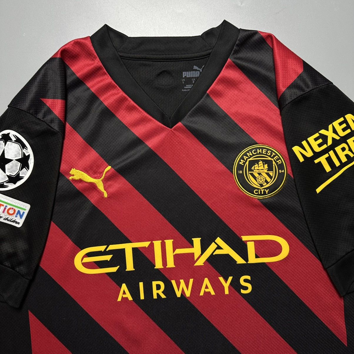 Puma MAN CITY PUMA 2022/2023 FOOTBALL AWAY JERSEY #9 HAALAND Size US L / EU 52-54 / 3 - 4 Thumbnail