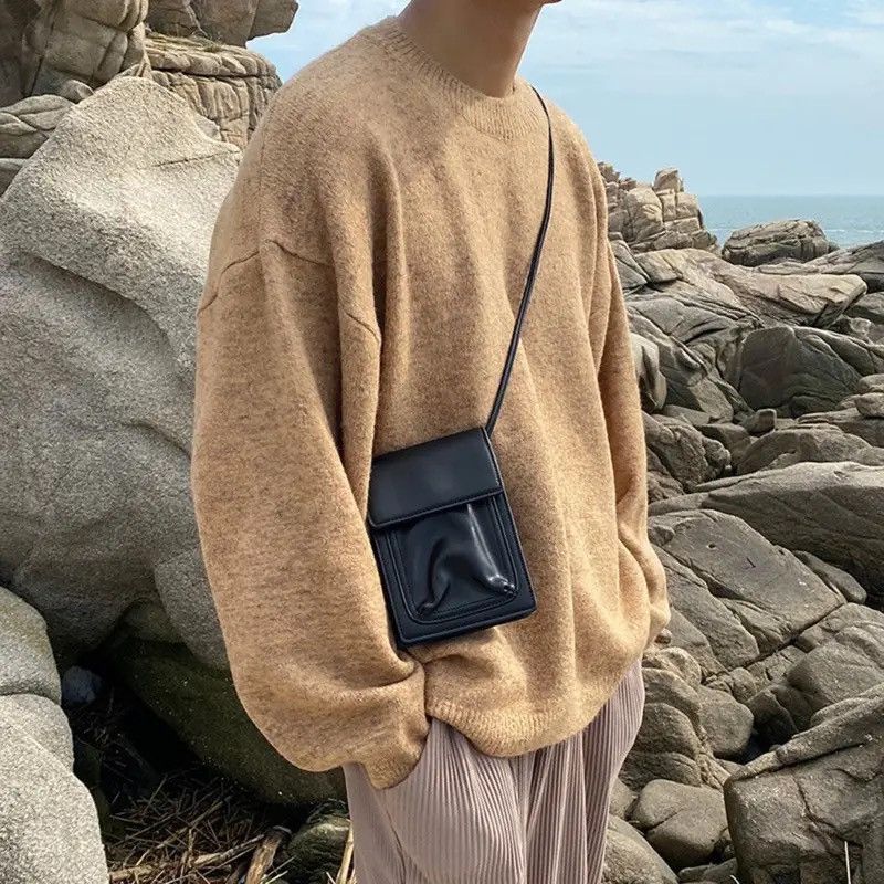 Designer × Japanese Brand Small Crossbody PU Leather Messenger Shoulder Bag Size ONE SIZE - 2 Thumbnail