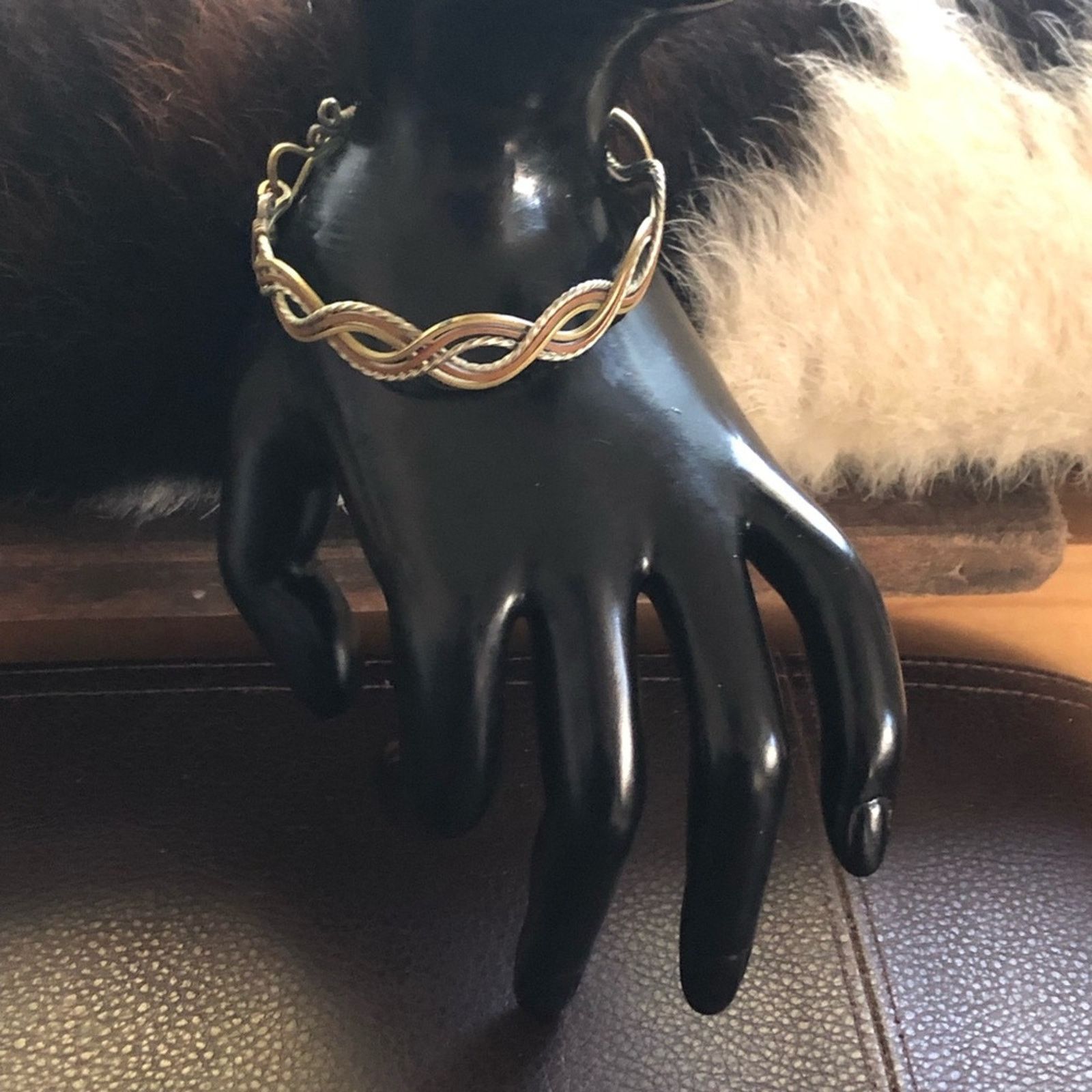 Vintage Vintage handcrafted fine metal braided bracelet Size ONE SIZE - 2 Thumbnail