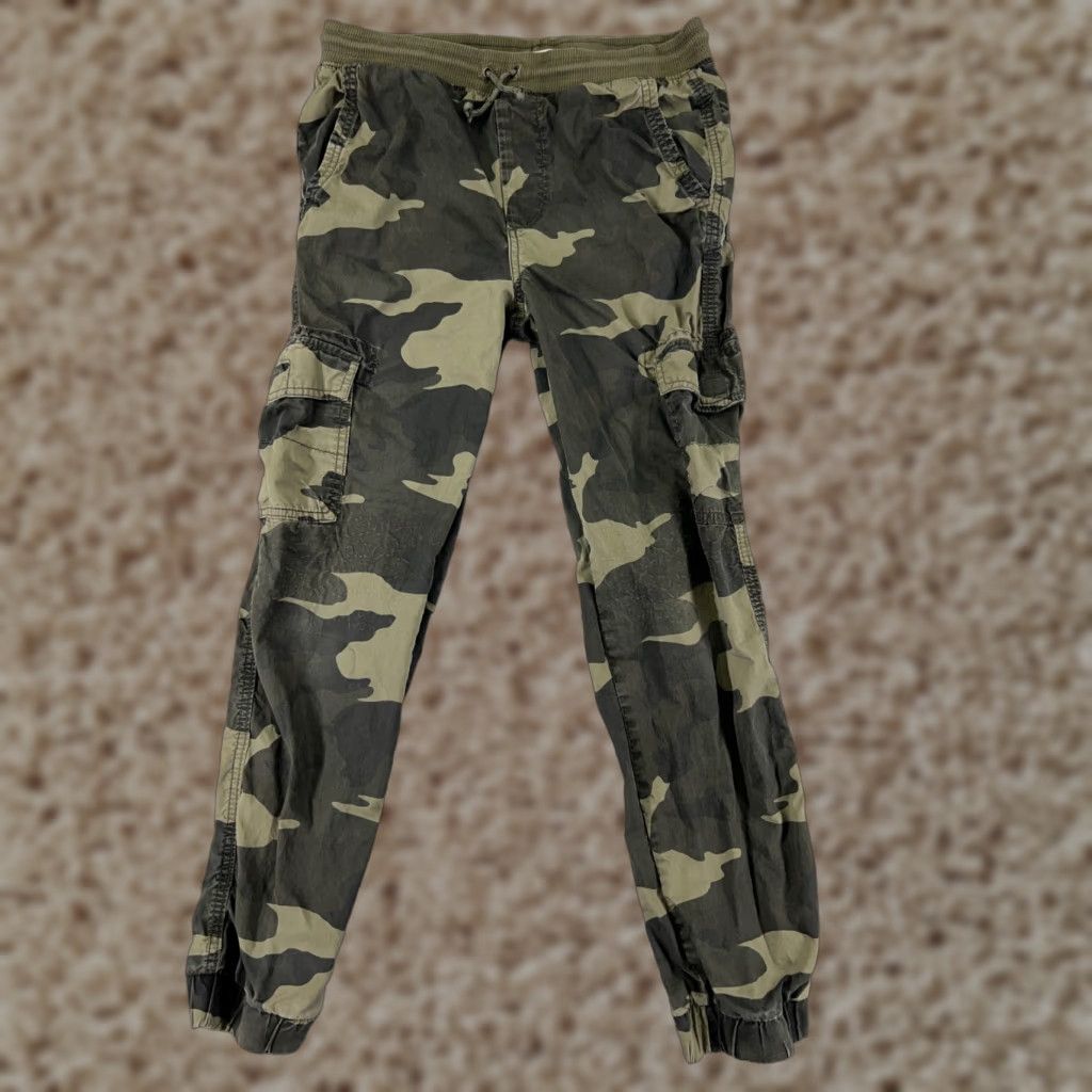 Cotton On Cotton On Jeans Womens Large Green Woodland Camo Jogger Cargo Denim 5-Pocket Regular Stretch Size 36" / US 14 / IT 50 - 1 Thumbnail