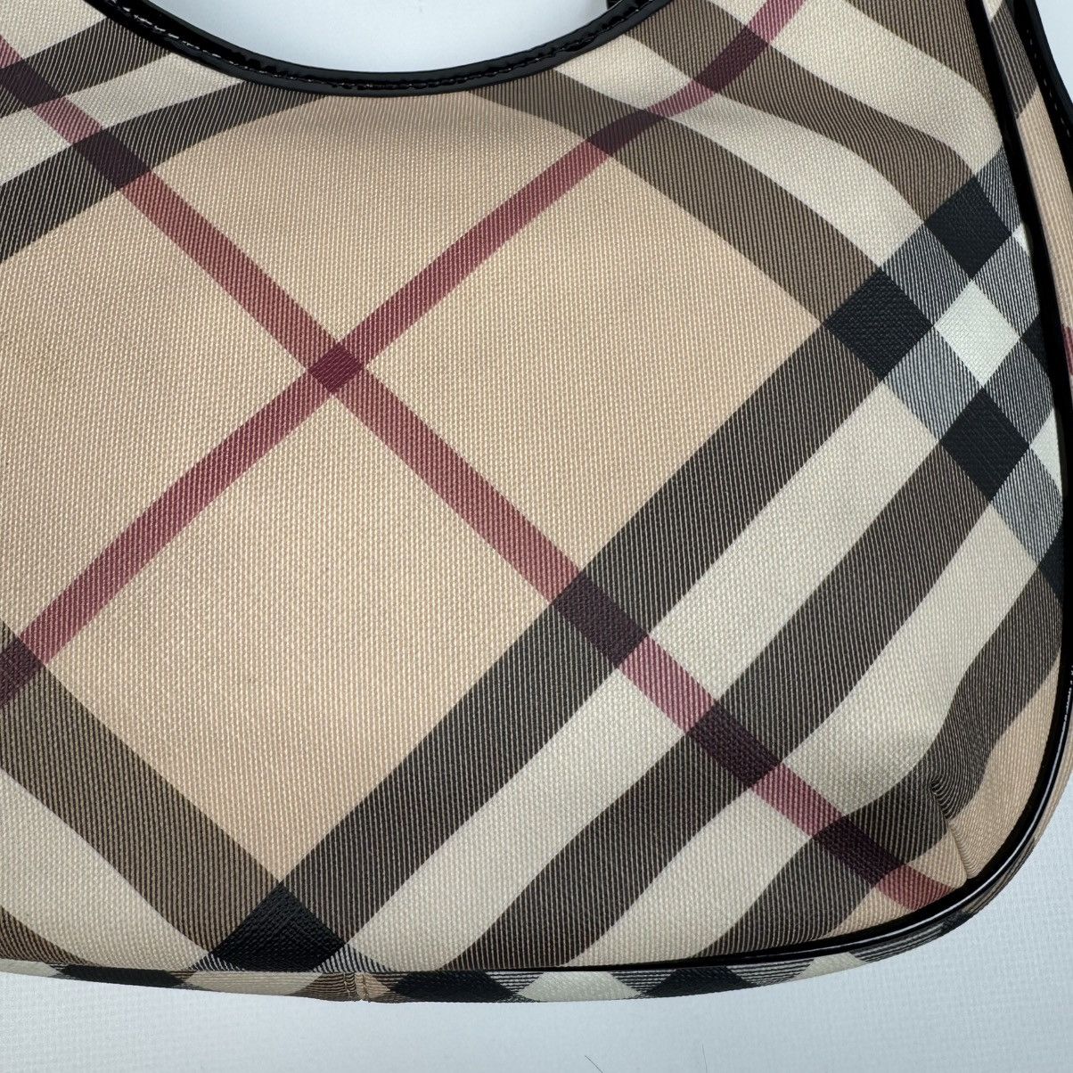 Burberry BURBERRY NOVA CHECK COATED CANVAS BARTON HOBO BAG BEIGE Size ONE SIZE - 8 Thumbnail