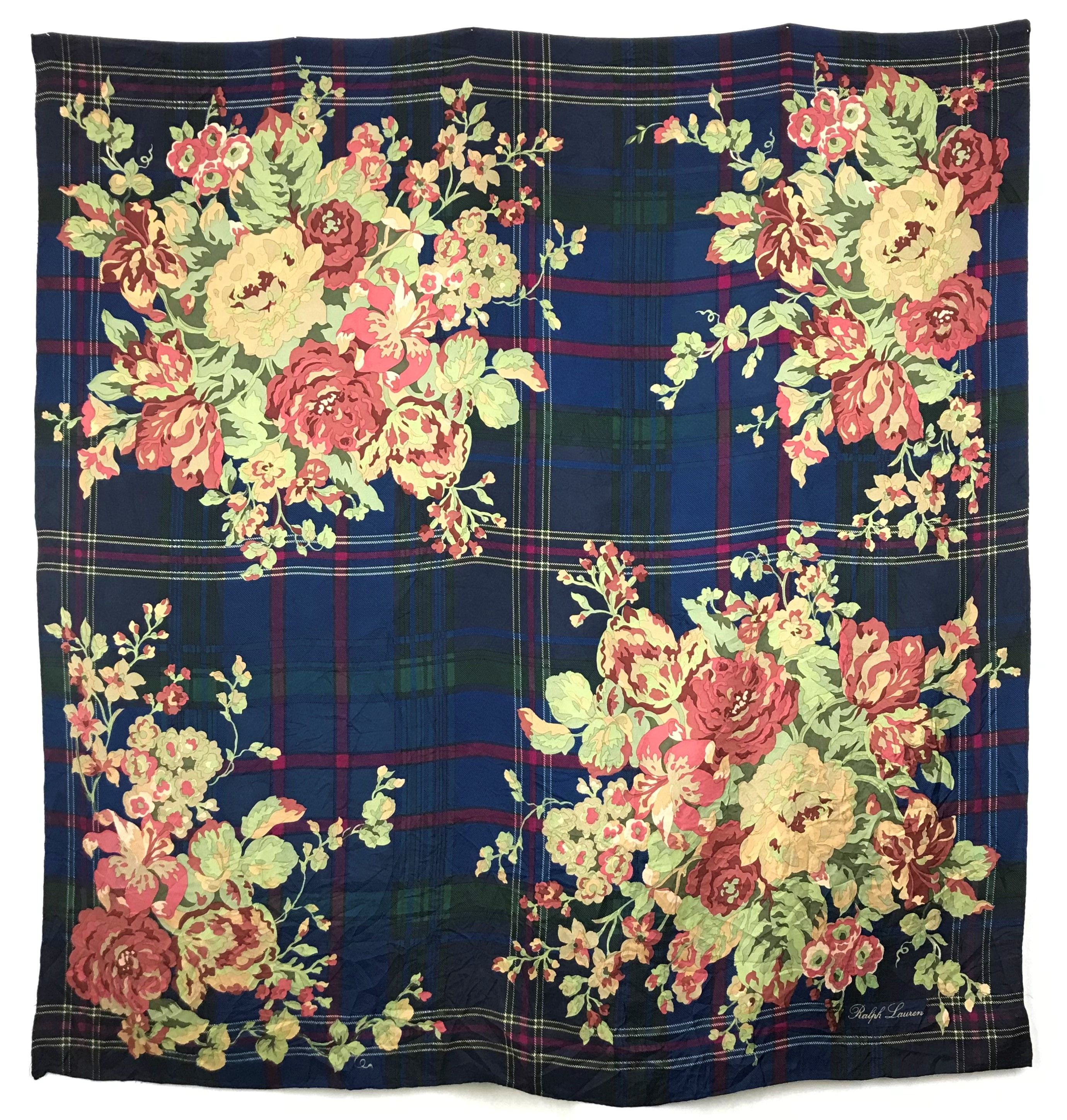 Ralph Lauren RL603 Vintage Ralph Lauren Silk Scarf Shawl Designer Scarf Size ONE SIZE - 1 Thumbnail