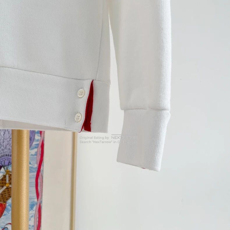 Thom Browne Thom Browne White Sweatshirt Size 38 3 Size US XXS / EU 40 - 4 Thumbnail