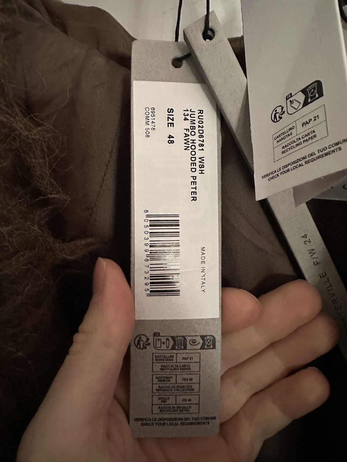 Rick Owens Rick Owens Porterville Peter Alpaca Coat 48 Size US M / EU 48-50 / 2 - 9 Thumbnail
