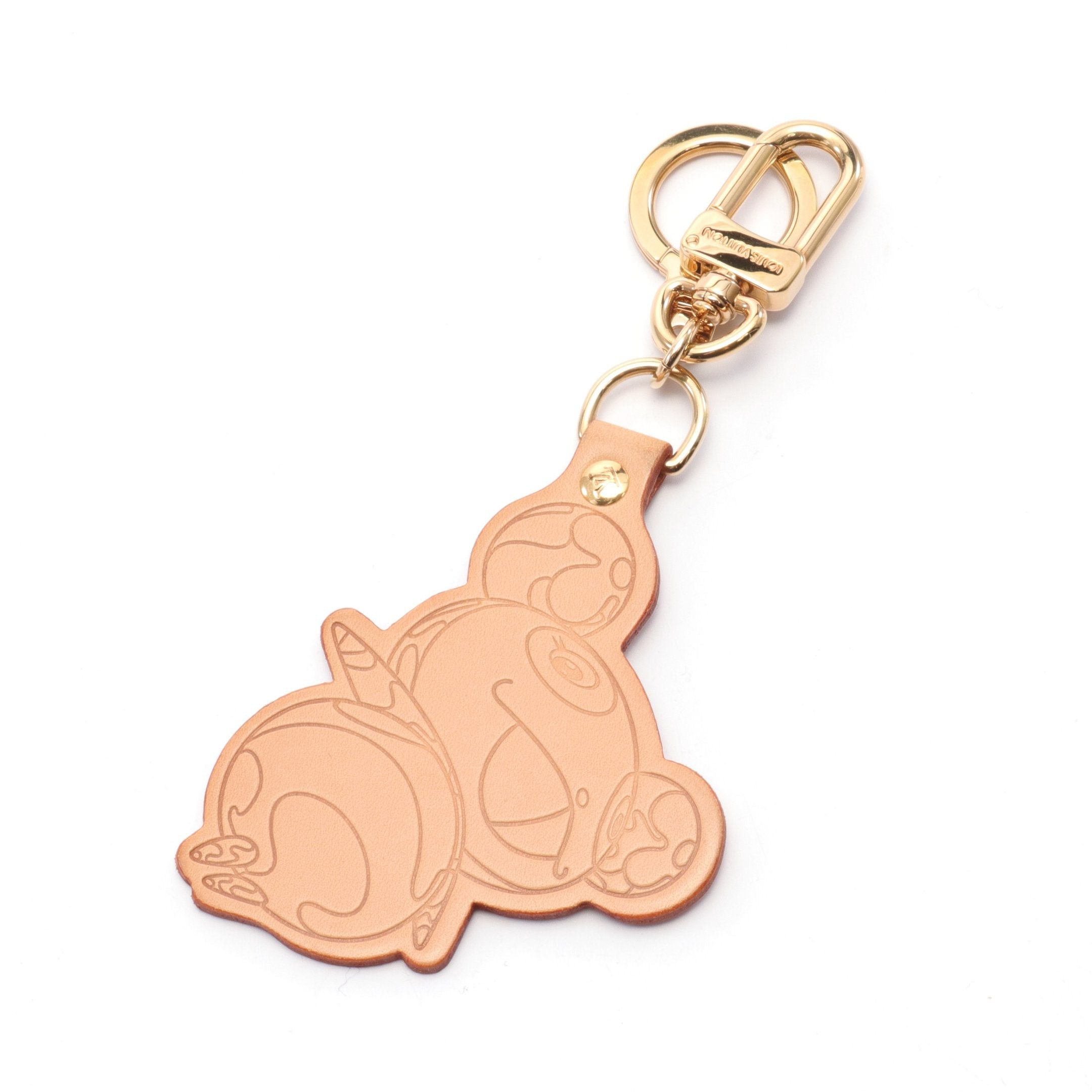 Louis Vuitton Louis Vuitton Porto Kure Panda Key Ring Gp Leather Beige Size ONE SIZE - 1 Thumbnail