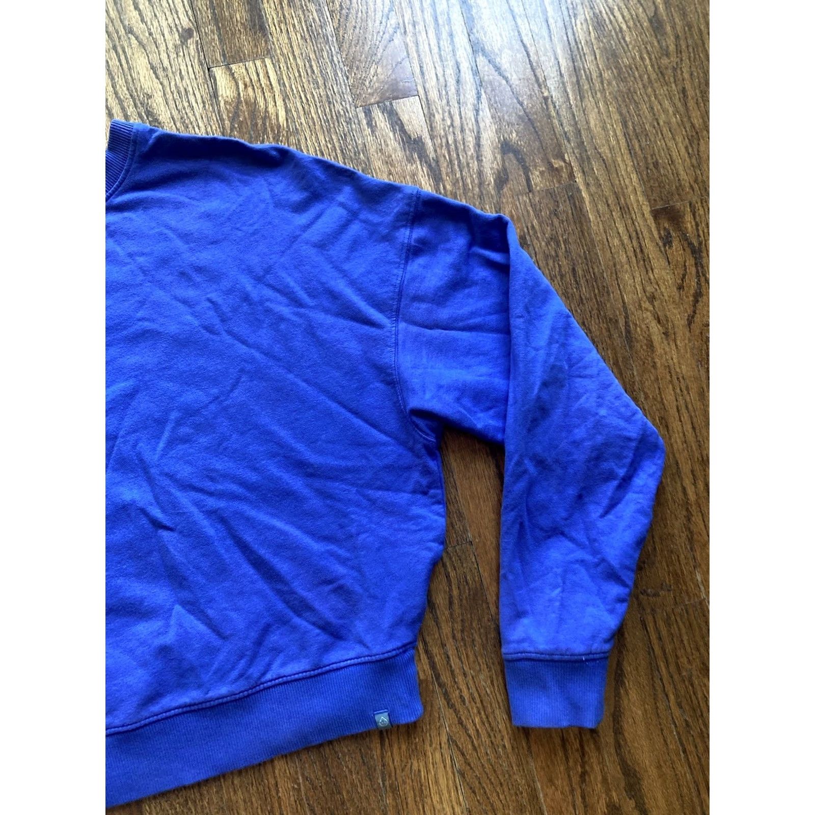 Vintage Tasc Sweatshirt Womens XS Blue Bamboo Blend Crewneck Open Bottom Pullover Casual Casual Workwear Size XS / US 0-2 / IT 36-38 - 3 Thumbnail