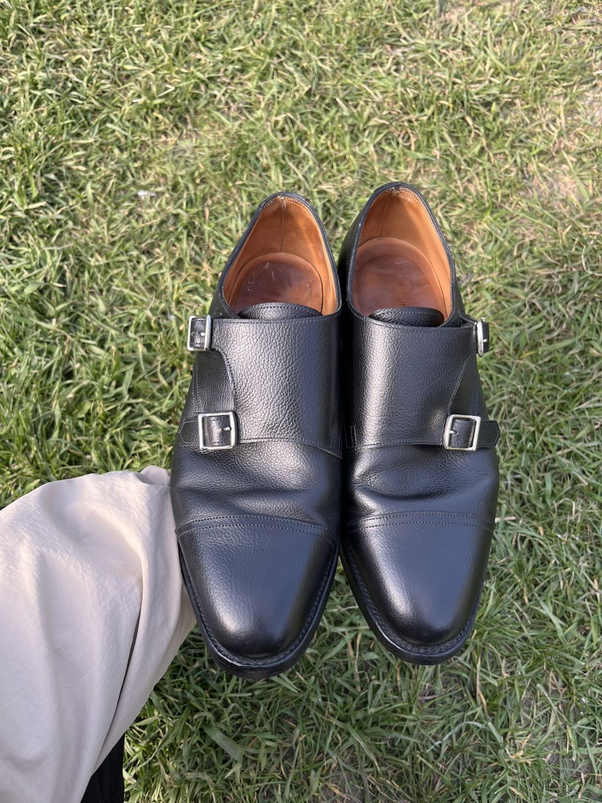 John Lobb John Lobb William Double Monk Strap Leather Shoes Size US 9.5 / EU 42-43 - 3 Thumbnail