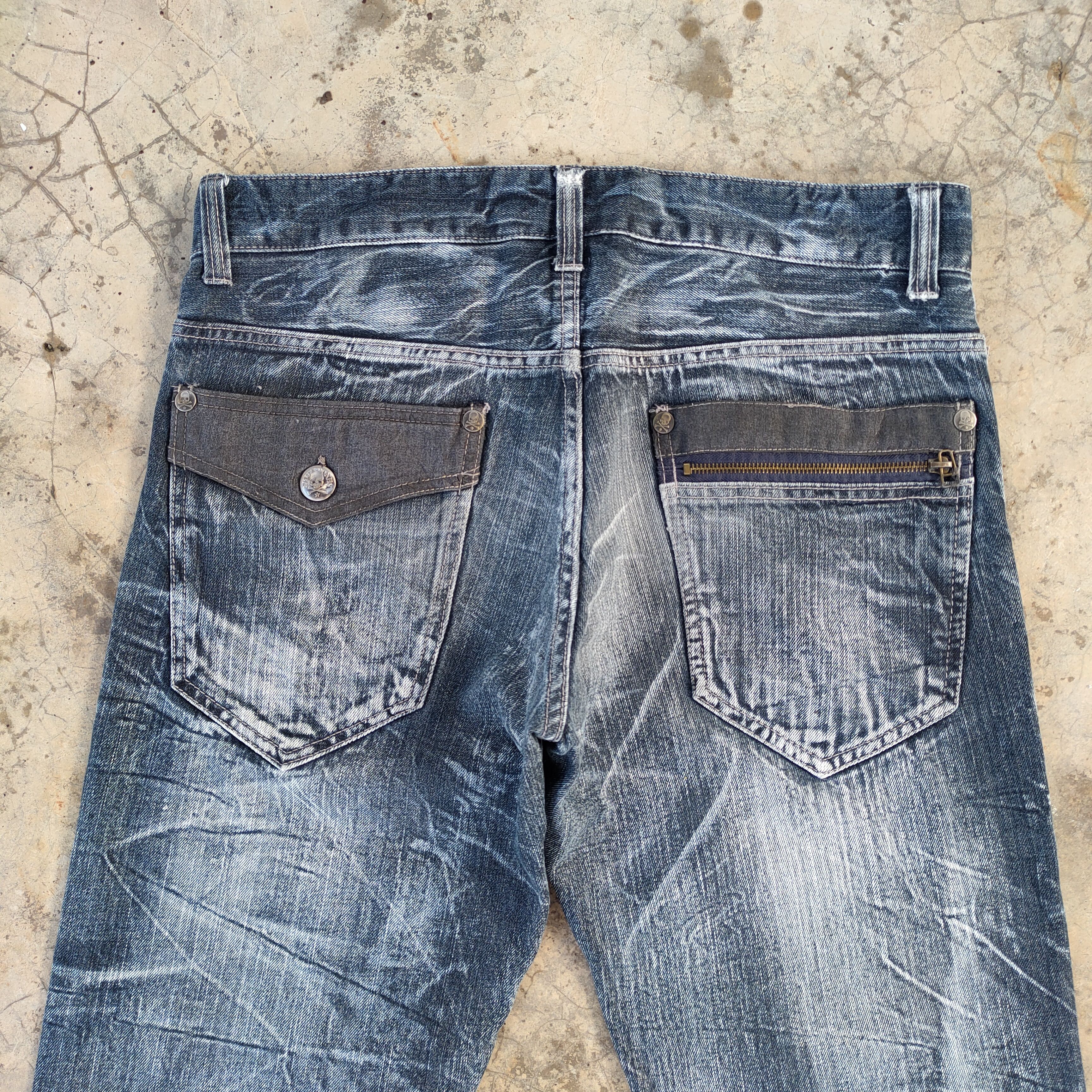 Japanese Brand × Jean × Vintage VINTAGE JACK SERIKA SKULL FADED STORM JEAN DENIM PANTS Size US 35 - 10 Thumbnail