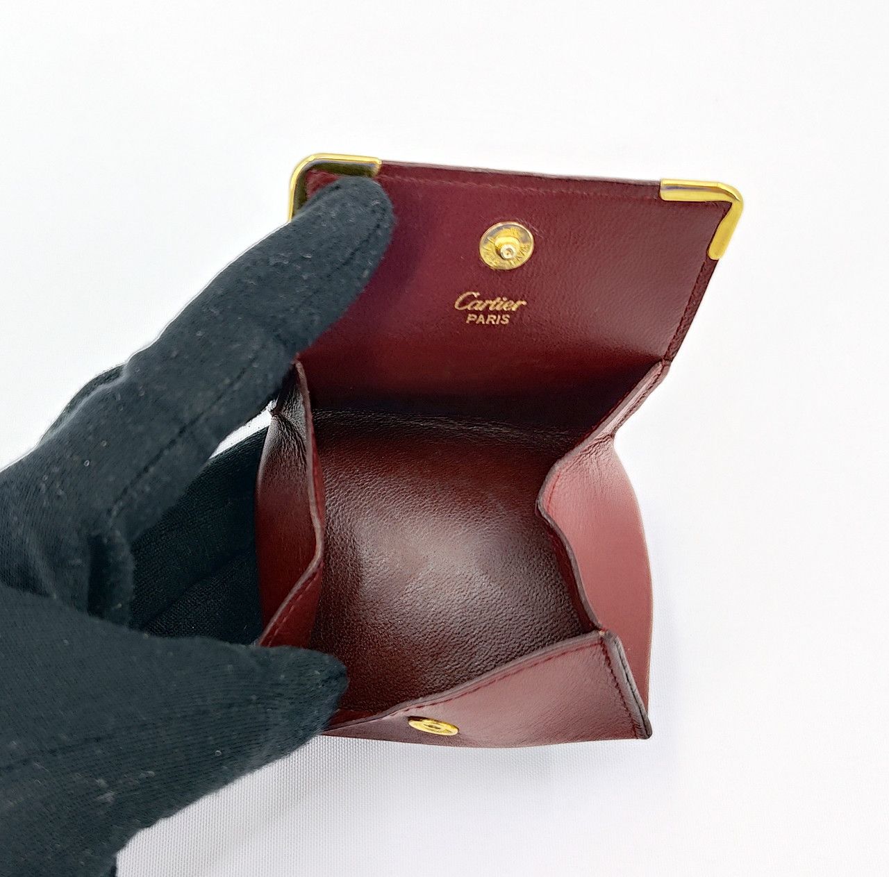 Cartier CARTIER burgundy full leather button coin case Size ONE SIZE - 3 Thumbnail