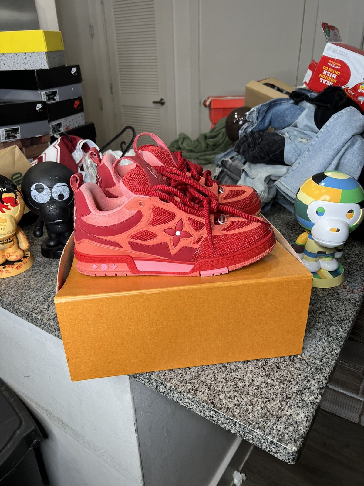 Louis Vuitton Lv Skate Sneaker ‘Red’ Size US 12 / EU 45 - 5 Thumbnail