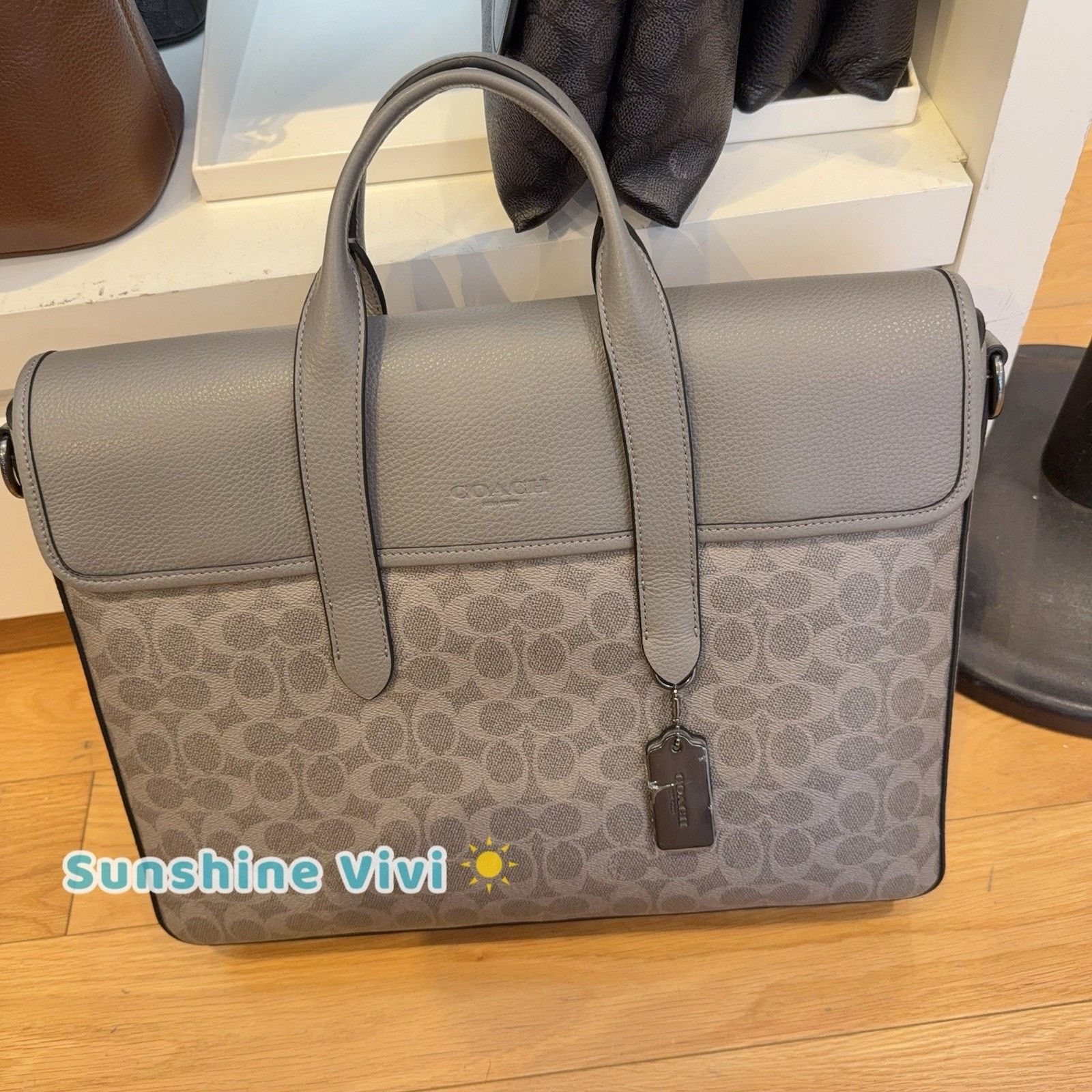 Coach NWT Coach Sullivan Portfolio Brief Canvas cz402 Gunmetal Size ONE SIZE - 1 Thumbnail