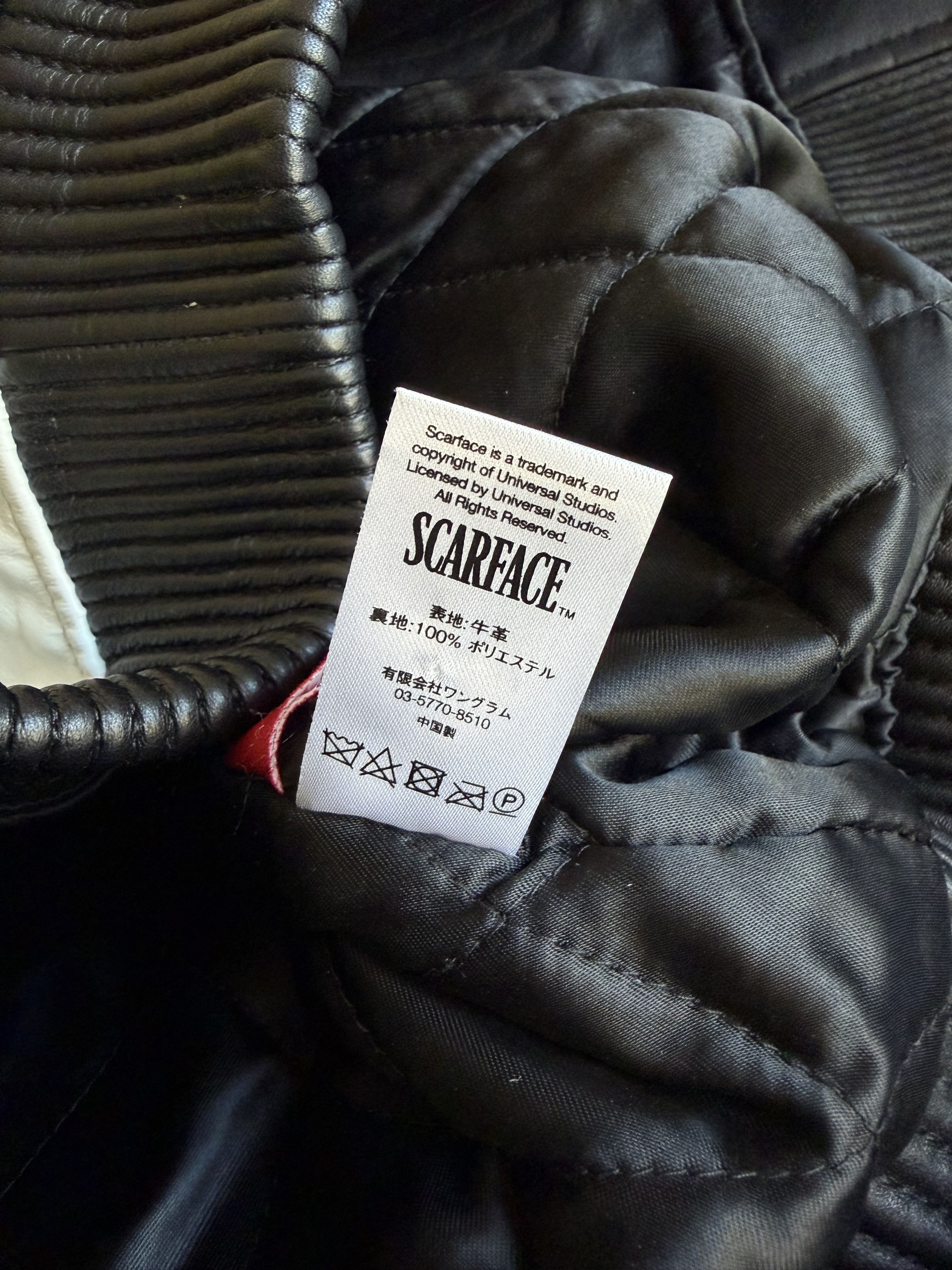 Supreme Supreme Scarface Embroidered Leather Jacket in Black Size US XL / EU 56 / 4 - 12 Thumbnail