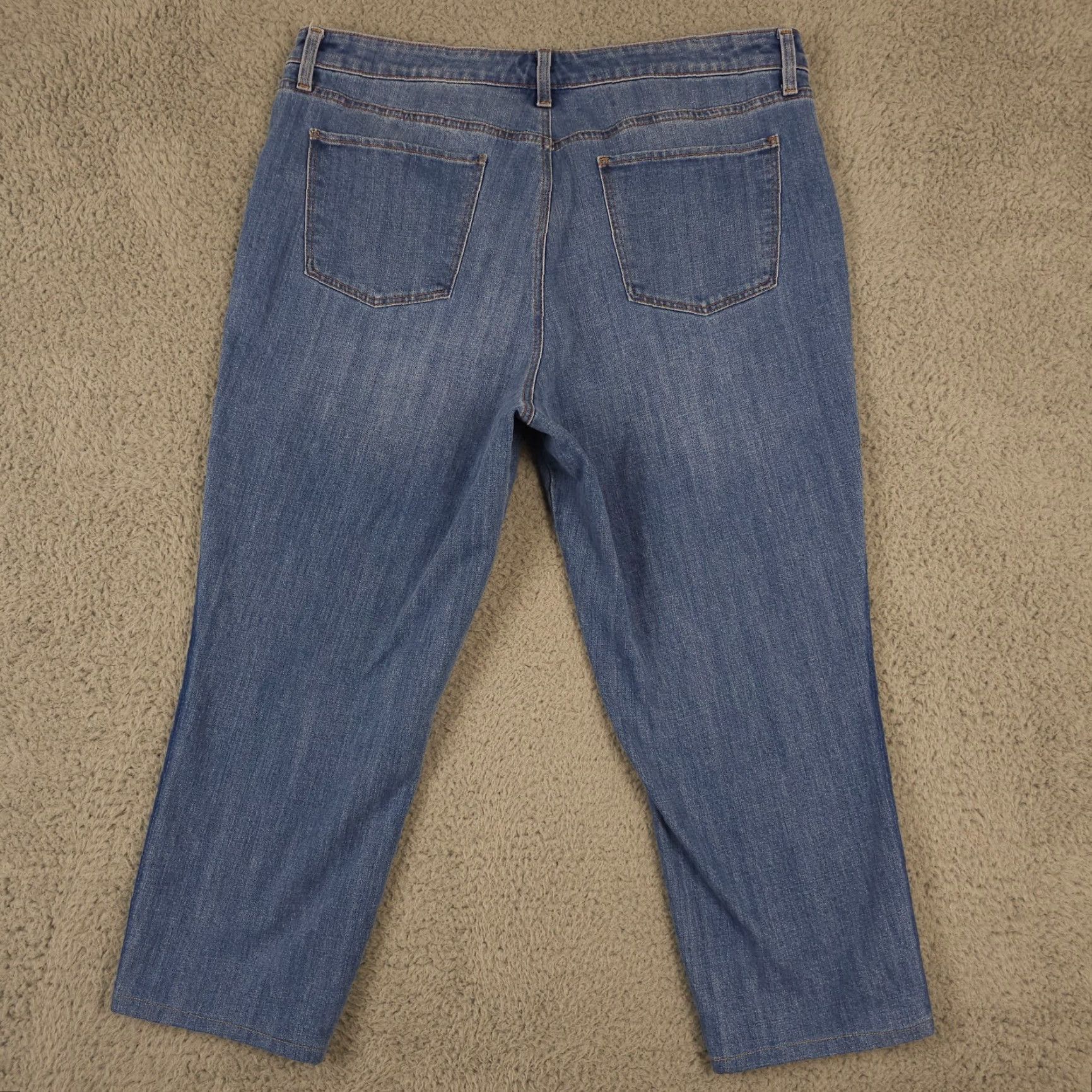 Talbots Talbots Jeans Womens 18 Plus Blue Slim Ankle Stretch Side Striped Hemmed Size 40" / US 18 - 2 Thumbnail