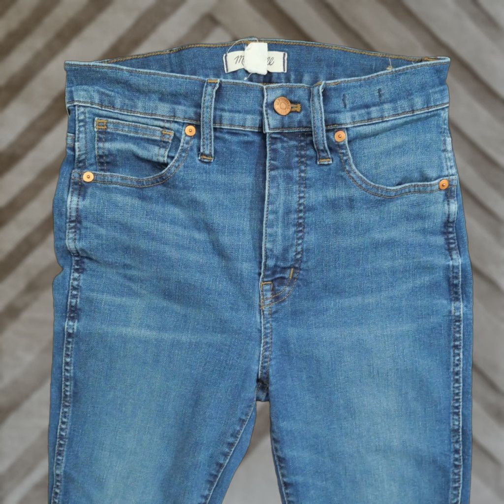 Madewell Madewell Jeans Womens 28 Blue 10 Inch High Rise Skinny Stretch Denim Pants 27x27 Size 28" / US 6 / IT 42 - 1 Thumbnail