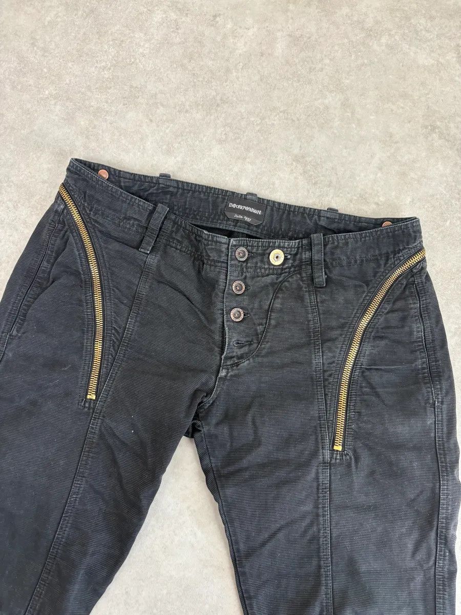 Emporio Armani Armani Black Corduroy Cargo Pants Size US 33 - 5 Thumbnail