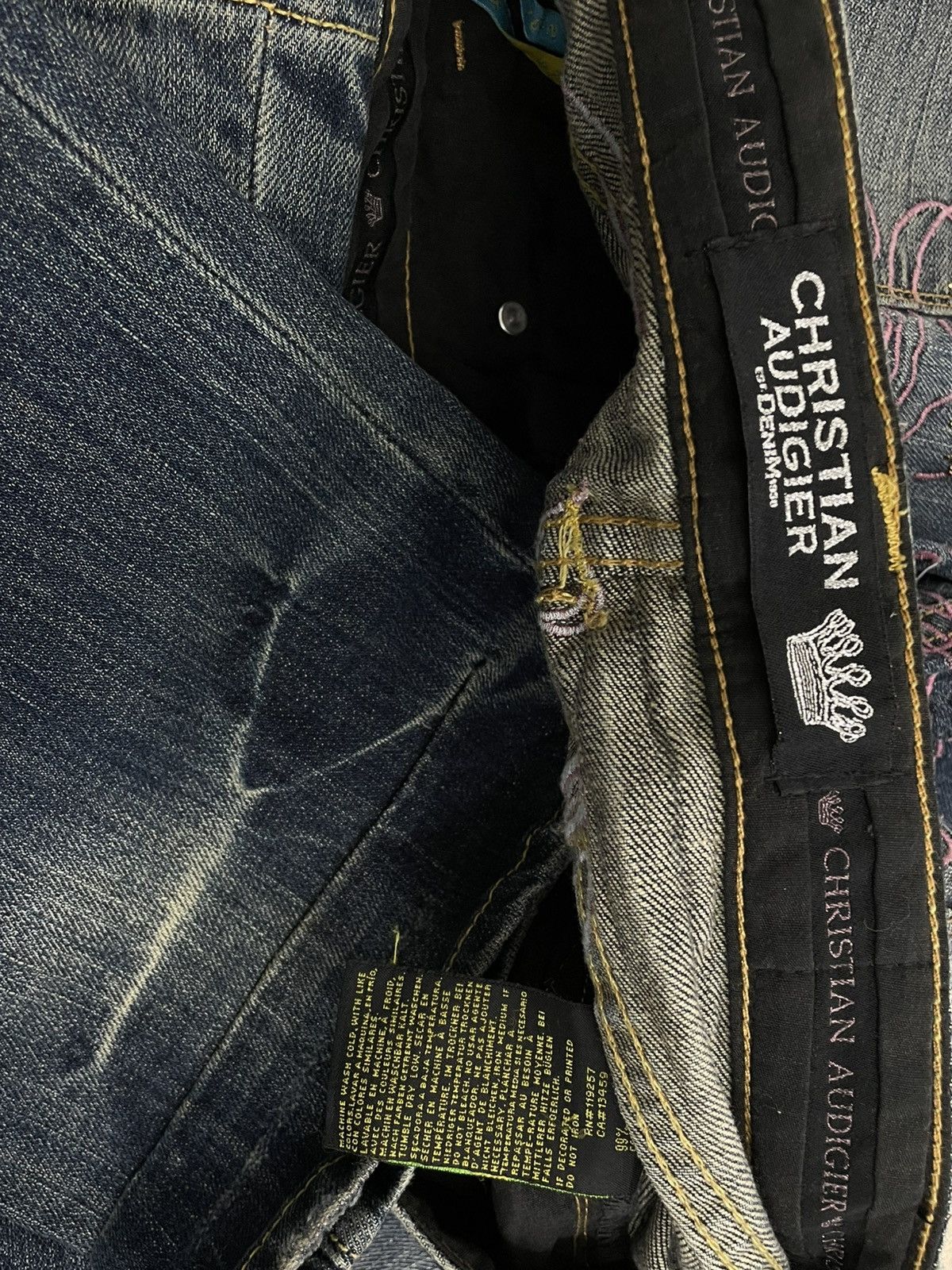 Christian Audigier Vintage Christian Audiger Embroidered Affliction Denim Size US 30 / EU 46 - 11 Thumbnail