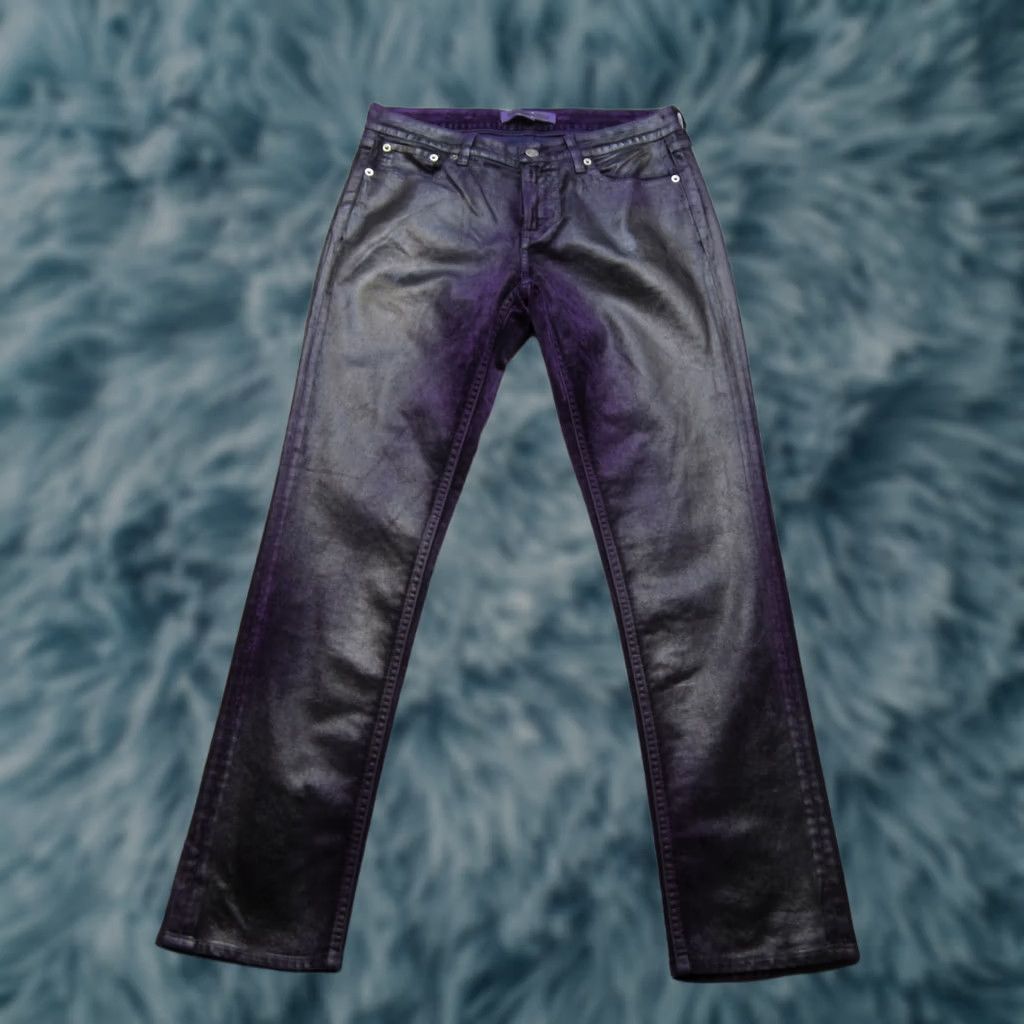 Ralph Lauren Purple Label Ralph Lauren Purple Label Mens 27 Purple Velvet Slim Casual Preppy Pants Size US 27 - 1 Thumbnail