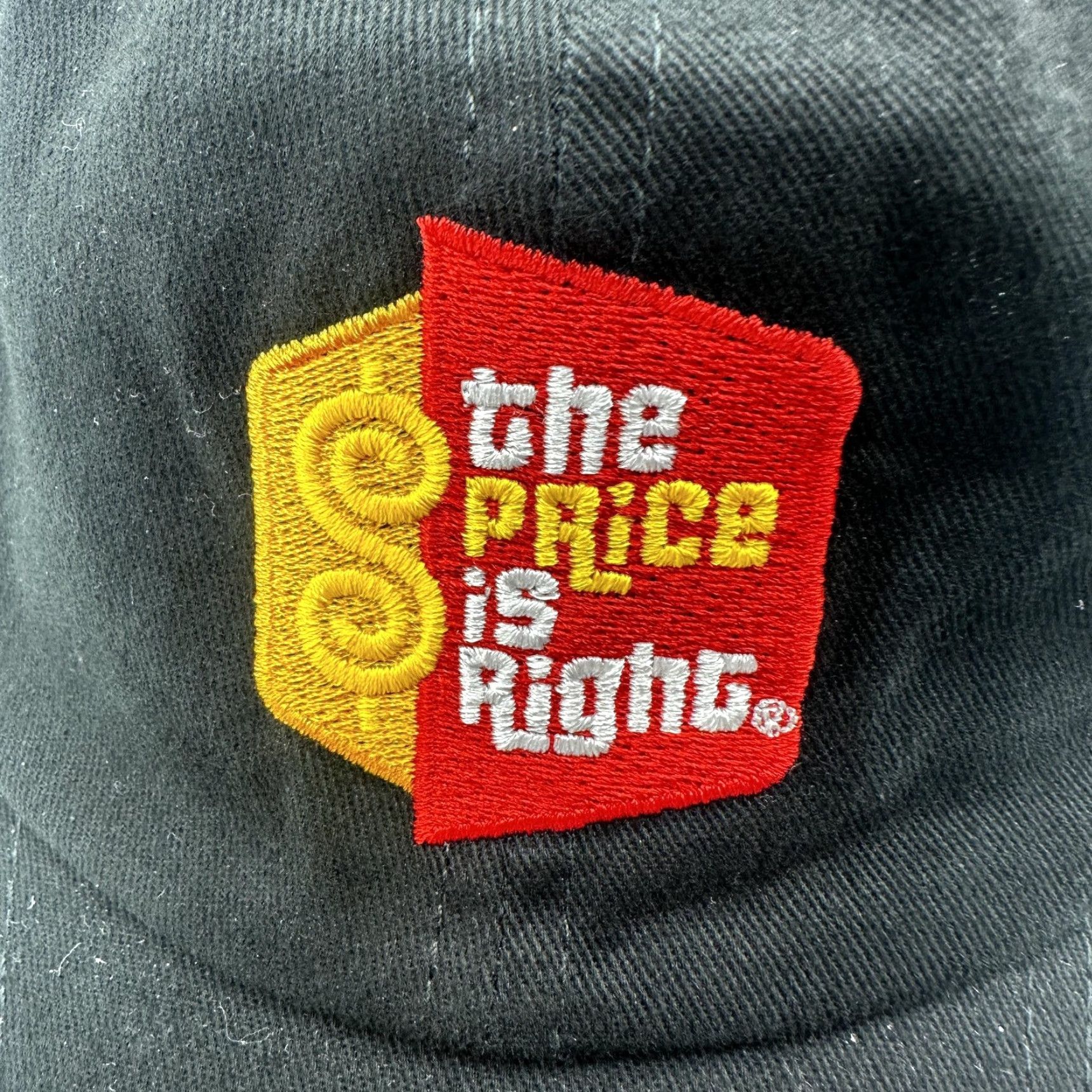 Vintage BIG The Price Is Right Hat Cap Strap Back Mens One Size Black Cotton Twill Adjustable Baseball Cap Mens Black TV Show Logo Size ONE SIZE - 2 Thumbnail