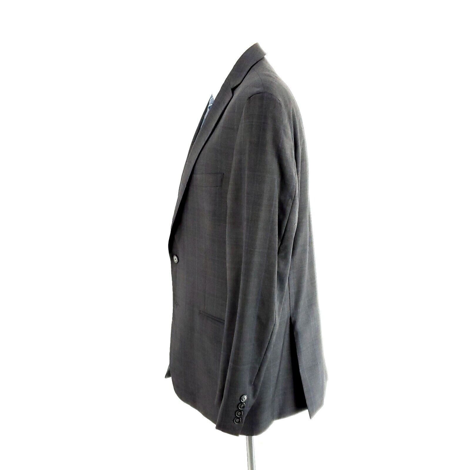 Calvin Klein Calvin Klein Wool 2 Button Blazer 44L Gray Sharkskin Size 44L - 4 Thumbnail