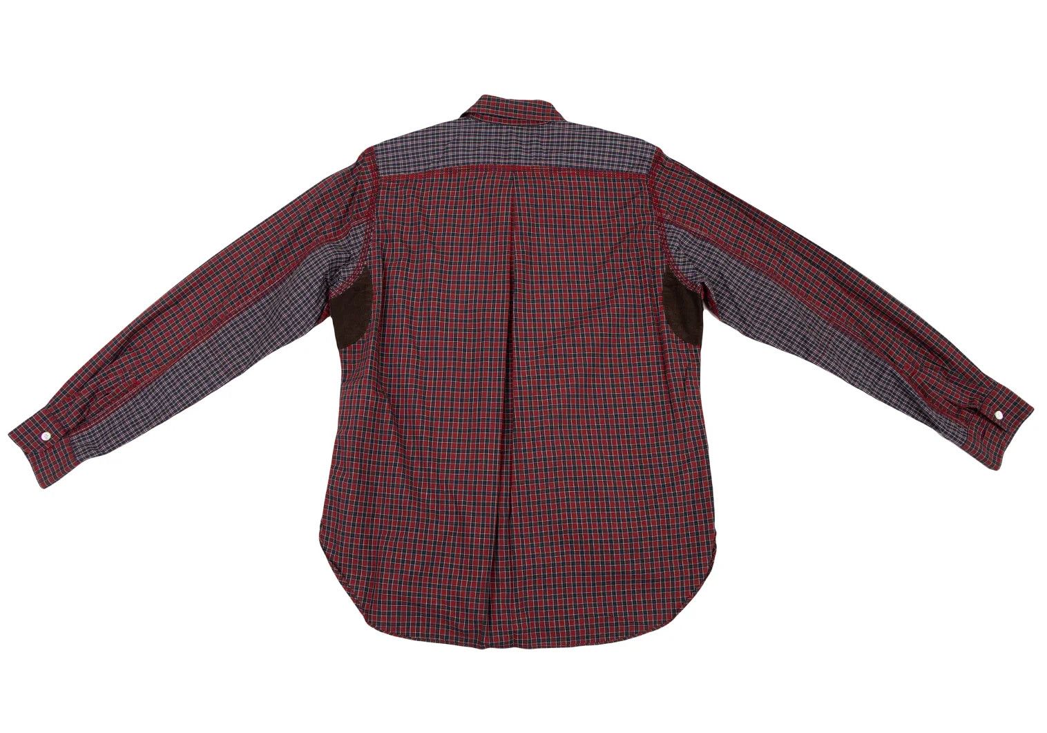 Junya Watanabe Triple Stitch Check Panel Shirt in Red, Size XS Size US XS / EU 42 / 0 - 14 Thumbnail