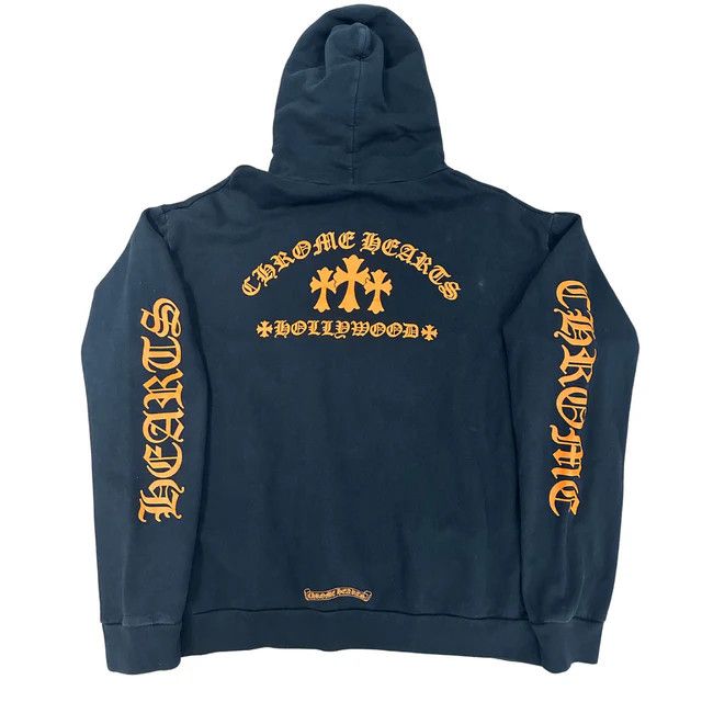 Chrome Hearts Chrome Hearts Triple Cross Hoodie Black/Orange Size US L / EU 52-54 / 3 - 2 Thumbnail