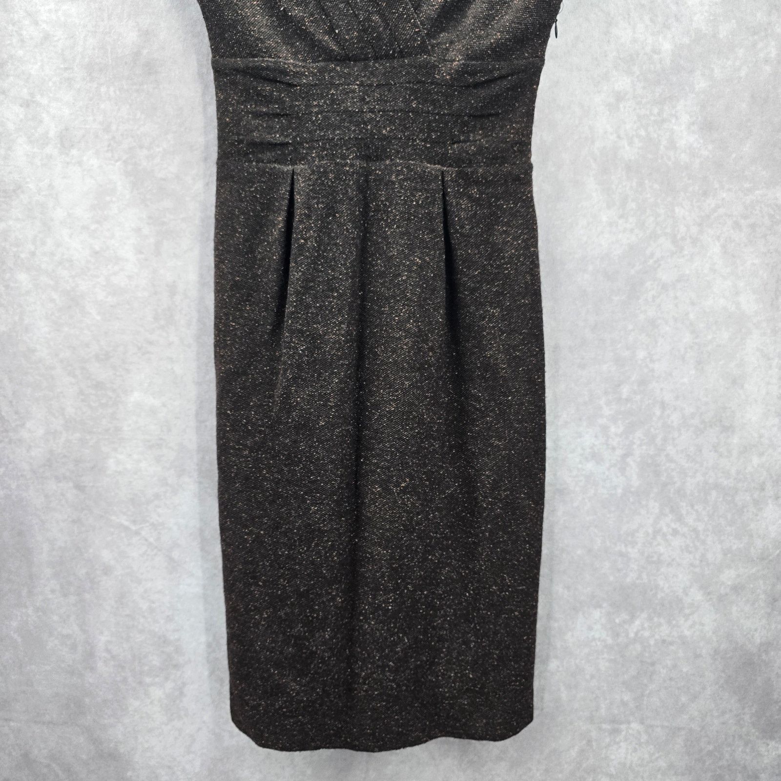 Banana Republic Banana Republic Brown Speckle Wool Silk Dress 4 Small Size S / US 4 / IT 40 - 4 Thumbnail