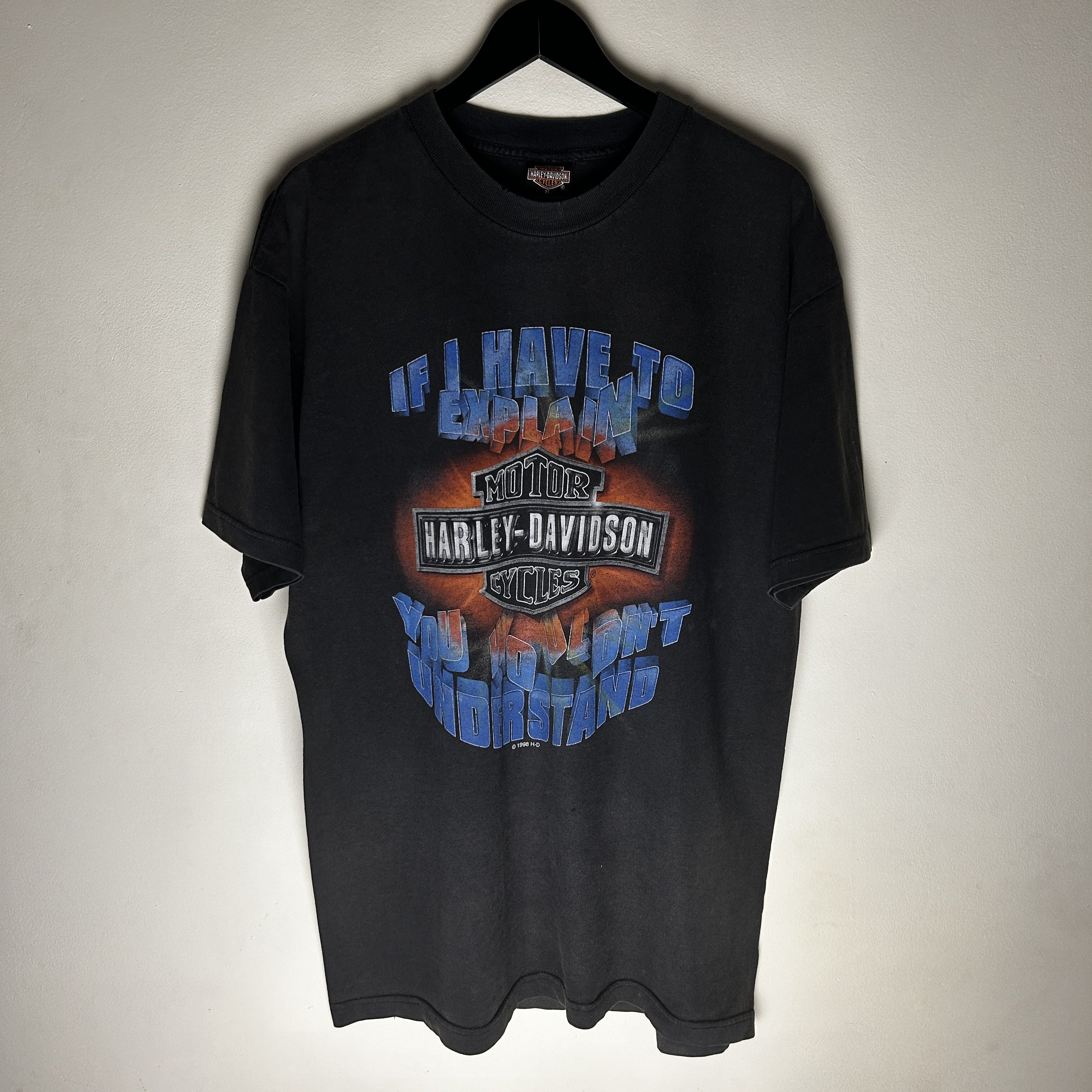 Vintage Vintage Harley Davidson If I Have To Explain 1998 T-shirt Size US XL / EU 56 / 4 - 1 Thumbnail