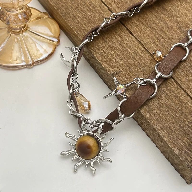 Jewelry Brown Opal Sun Pendant Necklace Size ONE SIZE - 3 Thumbnail