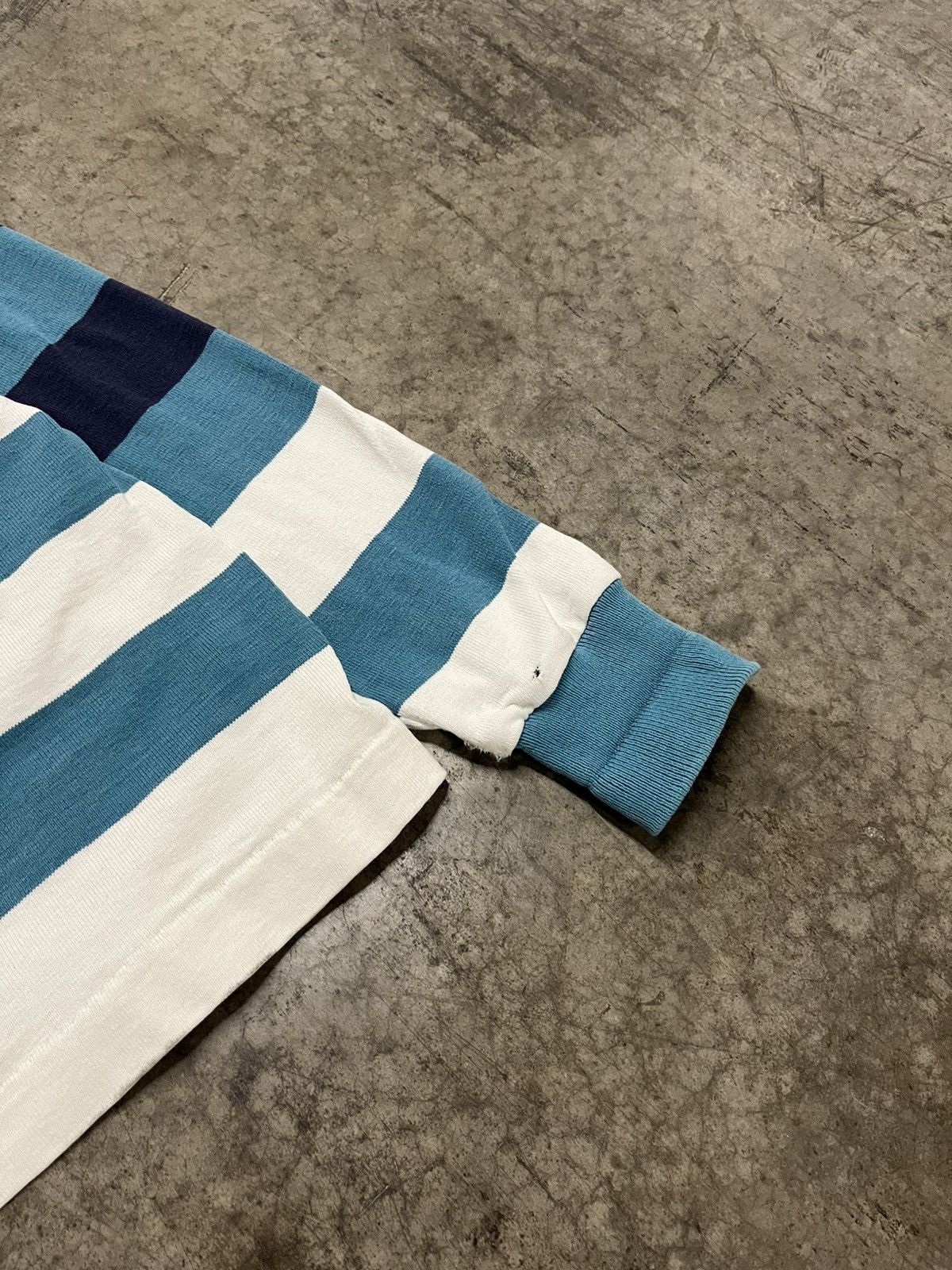 Polo Ralph Lauren × Vintage Rugby stripped vintage lands end polo style preppy hype rare Size US L / EU 52-54 / 3 - 5 Thumbnail