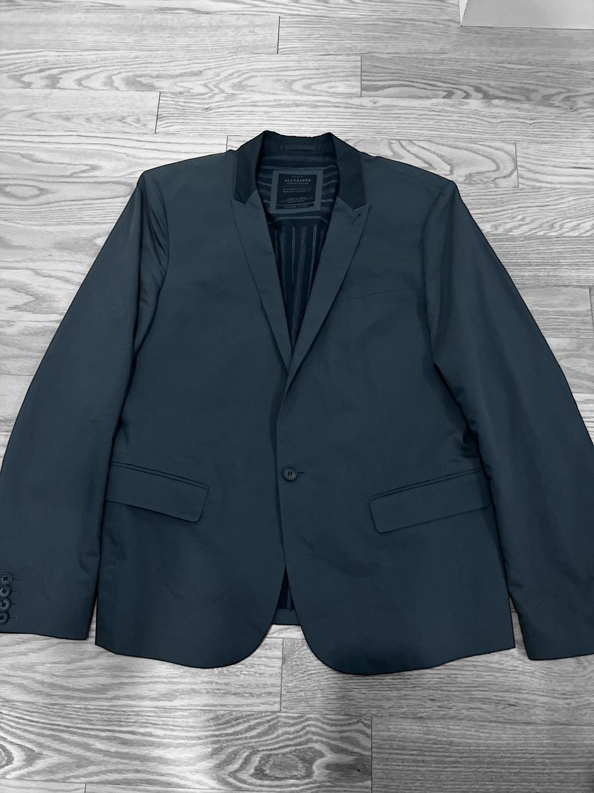 Allsaints Allsaints Men’s Blazer Jacket Dark Grey Pinstripe Lining Size 42R - 2 Thumbnail