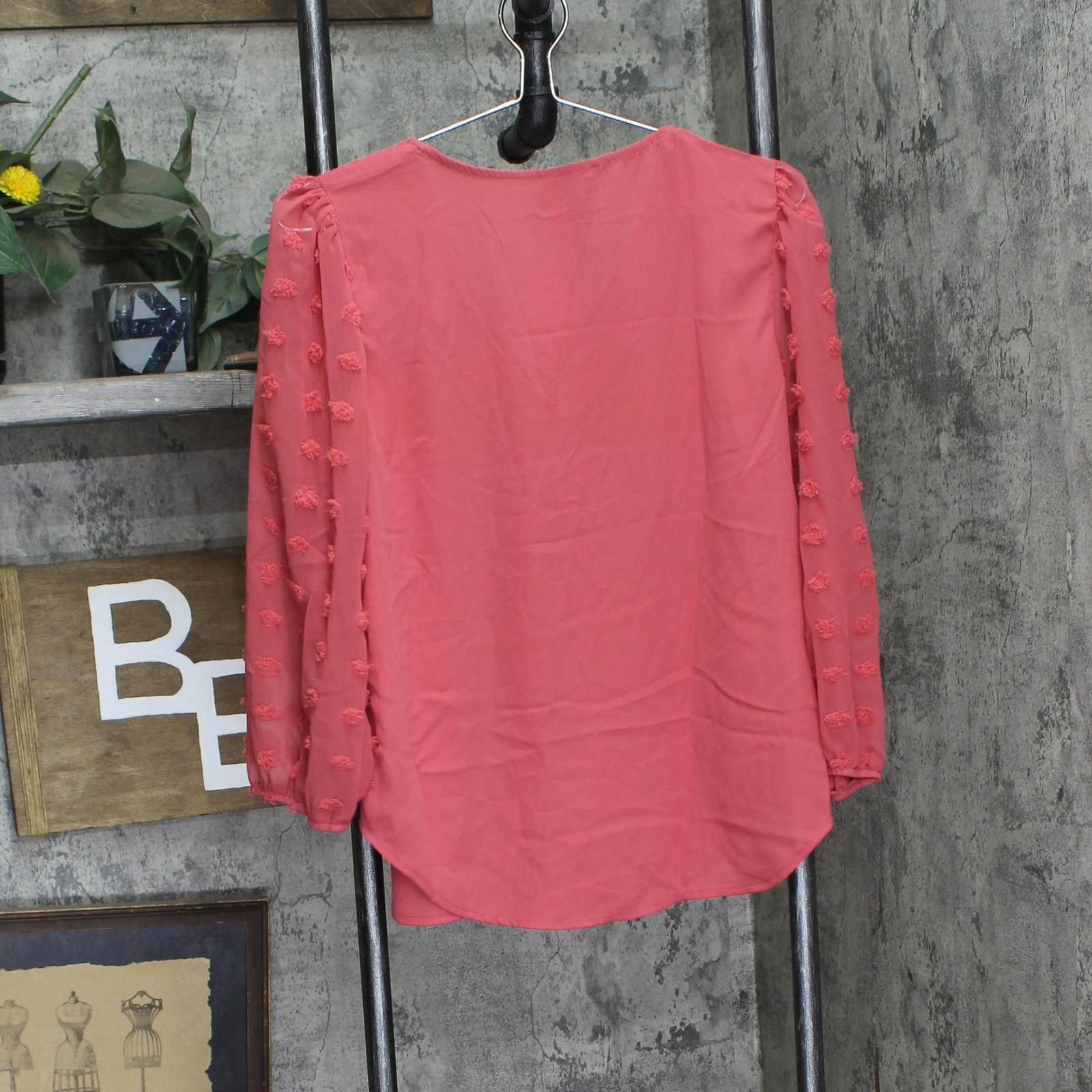 Other Nwt Ny Collection 3/4 Chiffon Sleeves Holly Berry Pink Pm Size M / US 6-8 / IT 42-44 - 2 Thumbnail