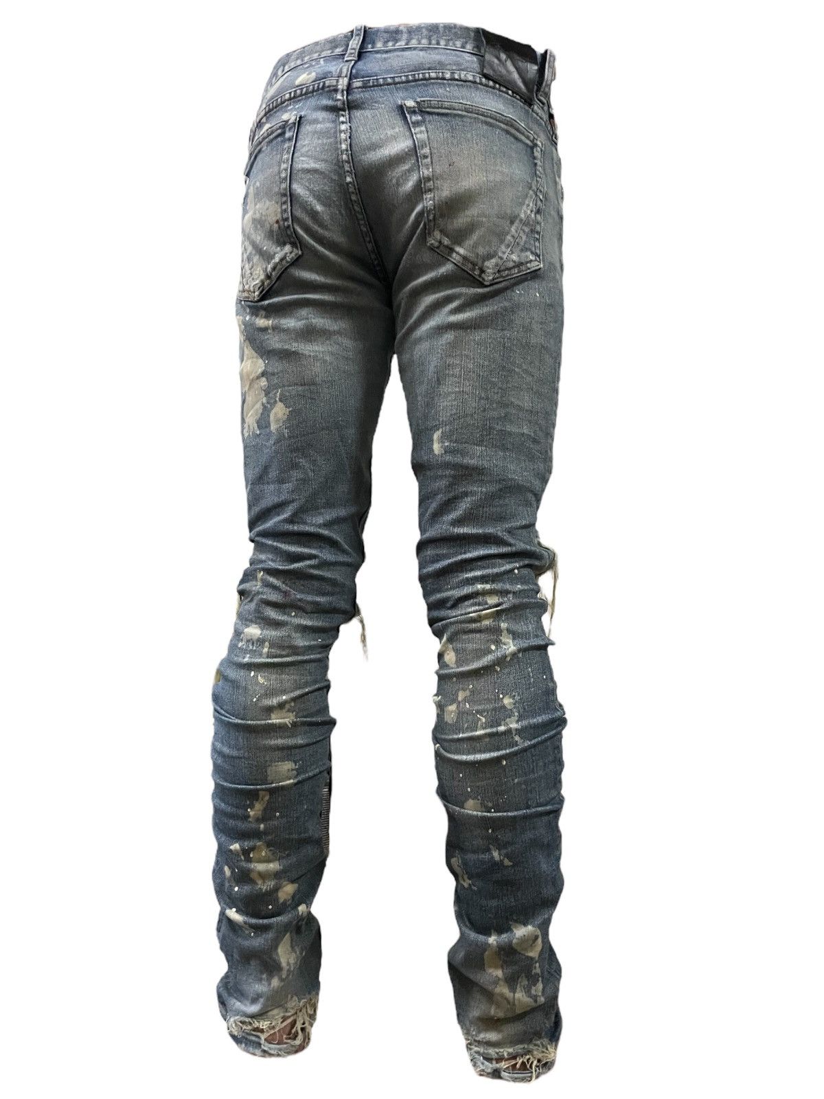 Fagassent Toshiki Aoki Fagassent Paint Splatter Punk Rock Distressed Distort Jeans Size US 31 - 5 Thumbnail
