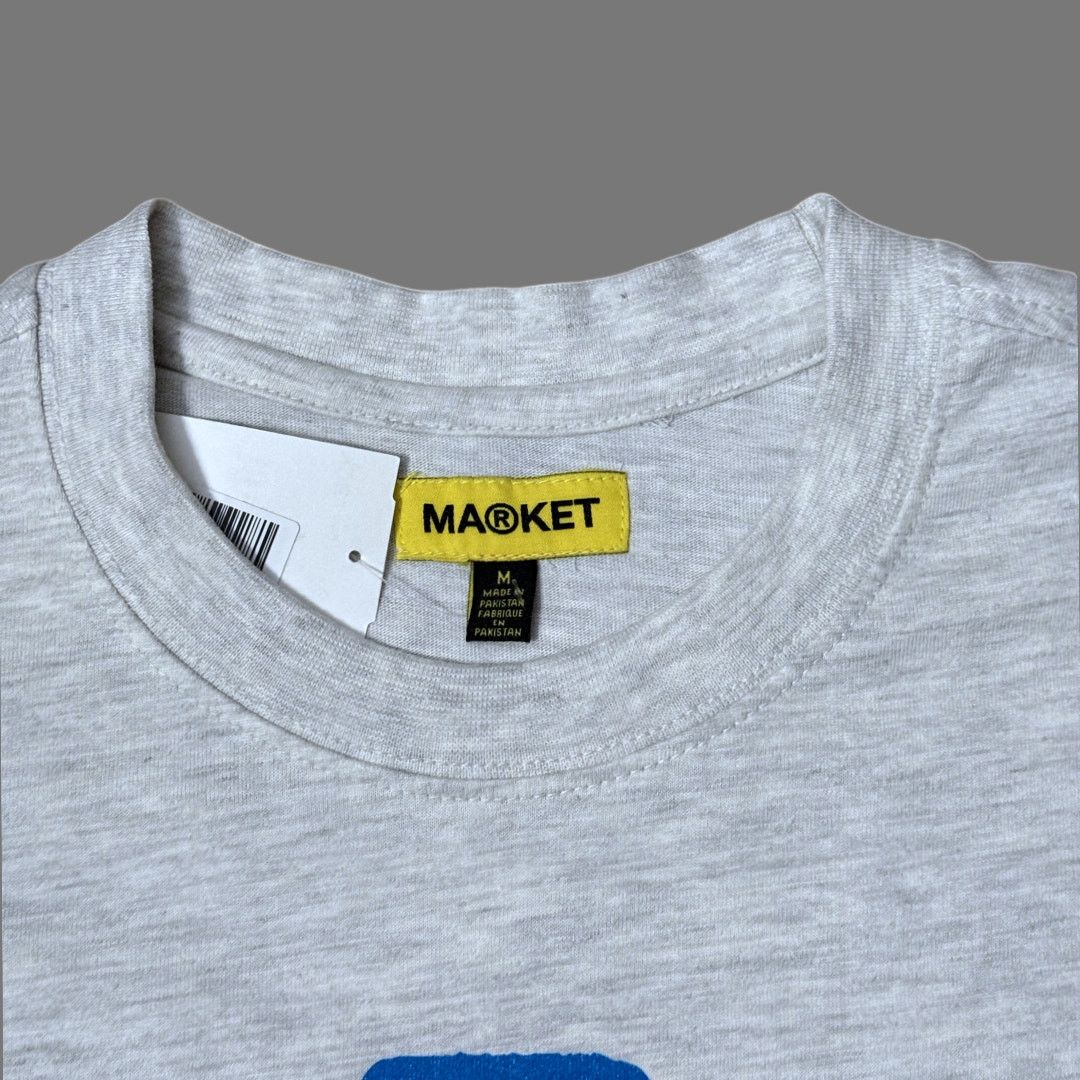 Other Market Studios Pixel Peace Gray Blue Graphic Tee M NWT Size US M / EU 48-50 / 2 - 3 Thumbnail