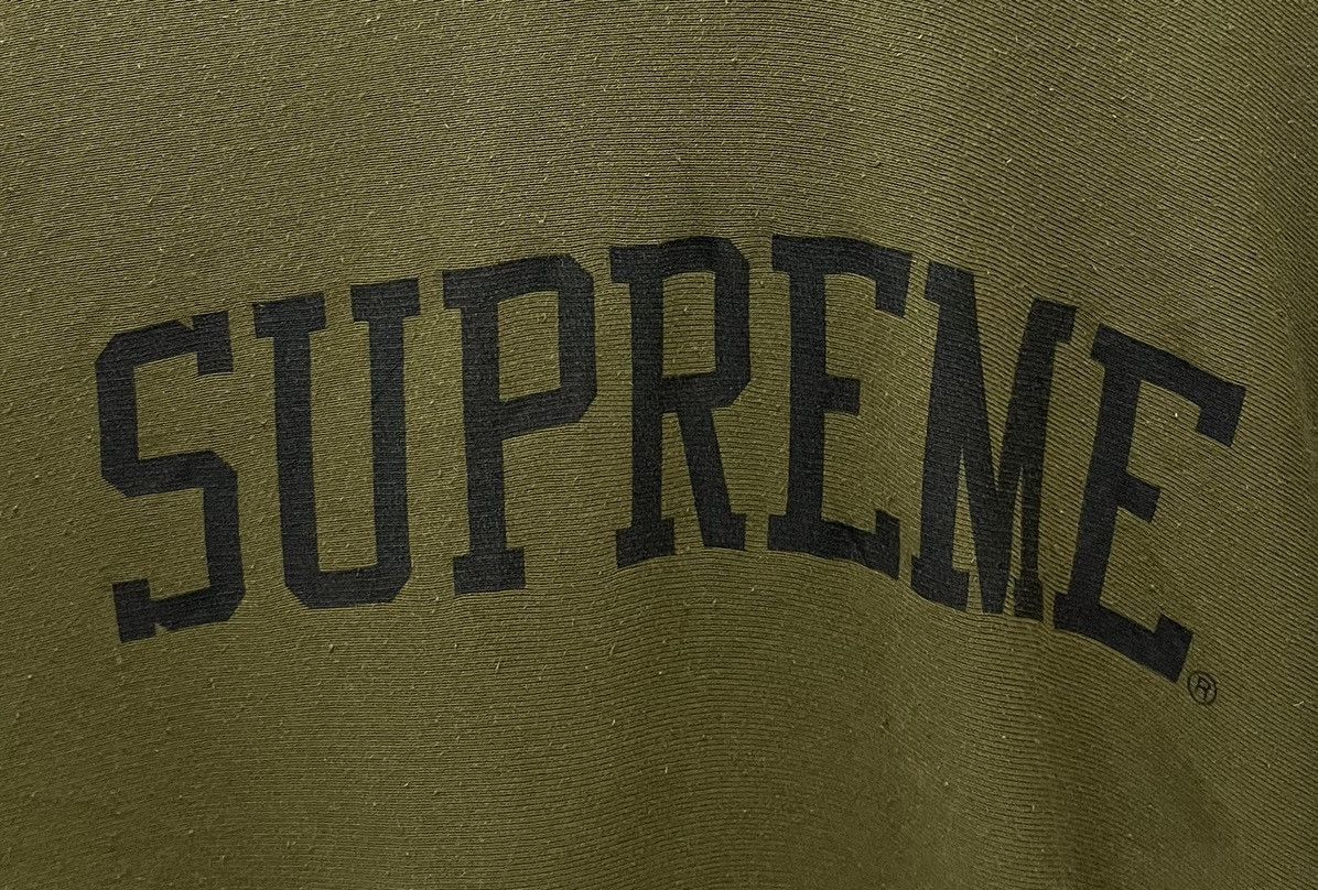 Supreme Supreme Olive Green Arched Logo Hoodie Made Portugal Size XL Size US XL / EU 56 / 4 - 4 Thumbnail