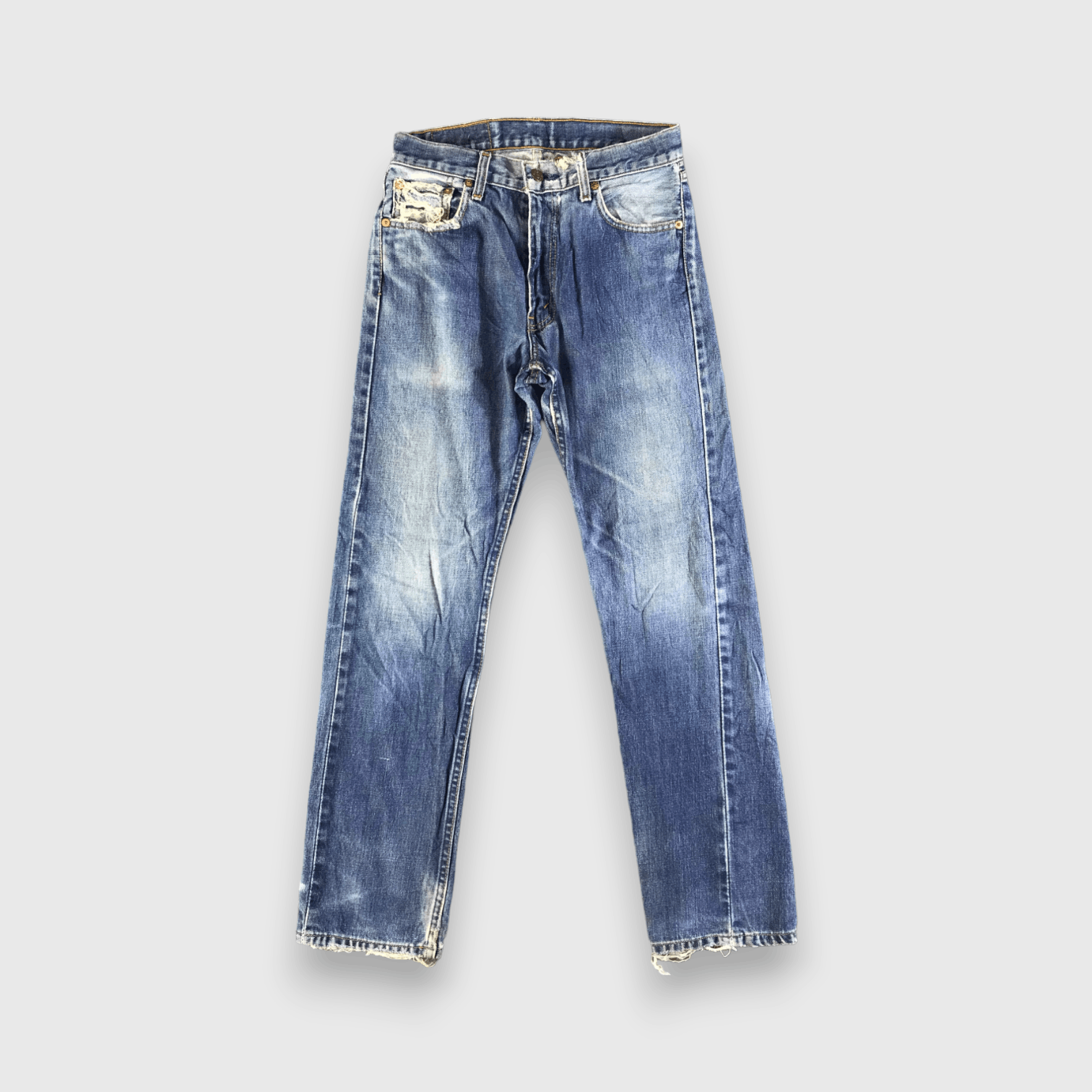Levi's Vintage Blue Wash Levis 505 Jeans-J4605 Size US 27 - 1 Thumbnail