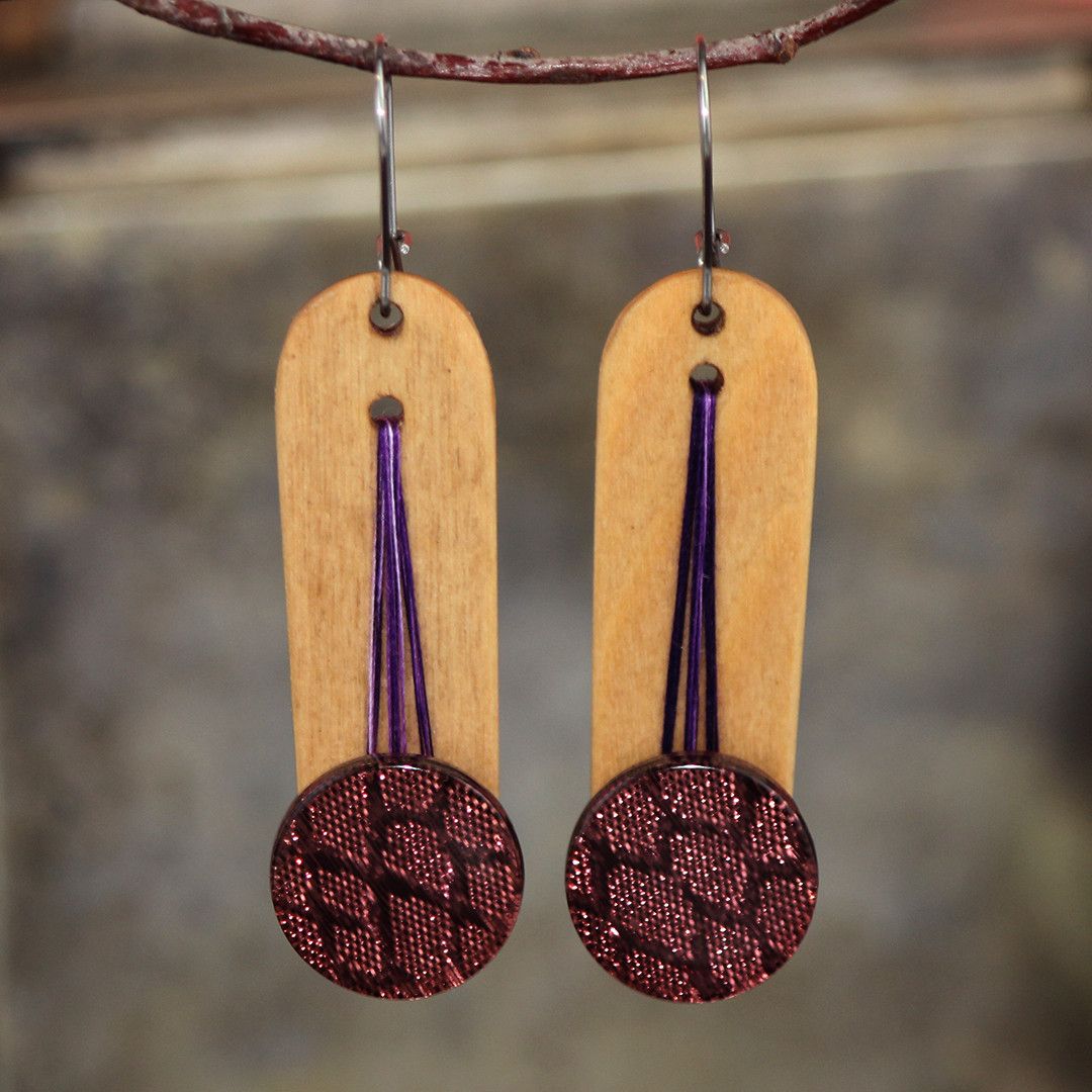 Designer Wooden Earrings | Handmade in Berlin x YUNTA Size ONE SIZE - 1 Thumbnail