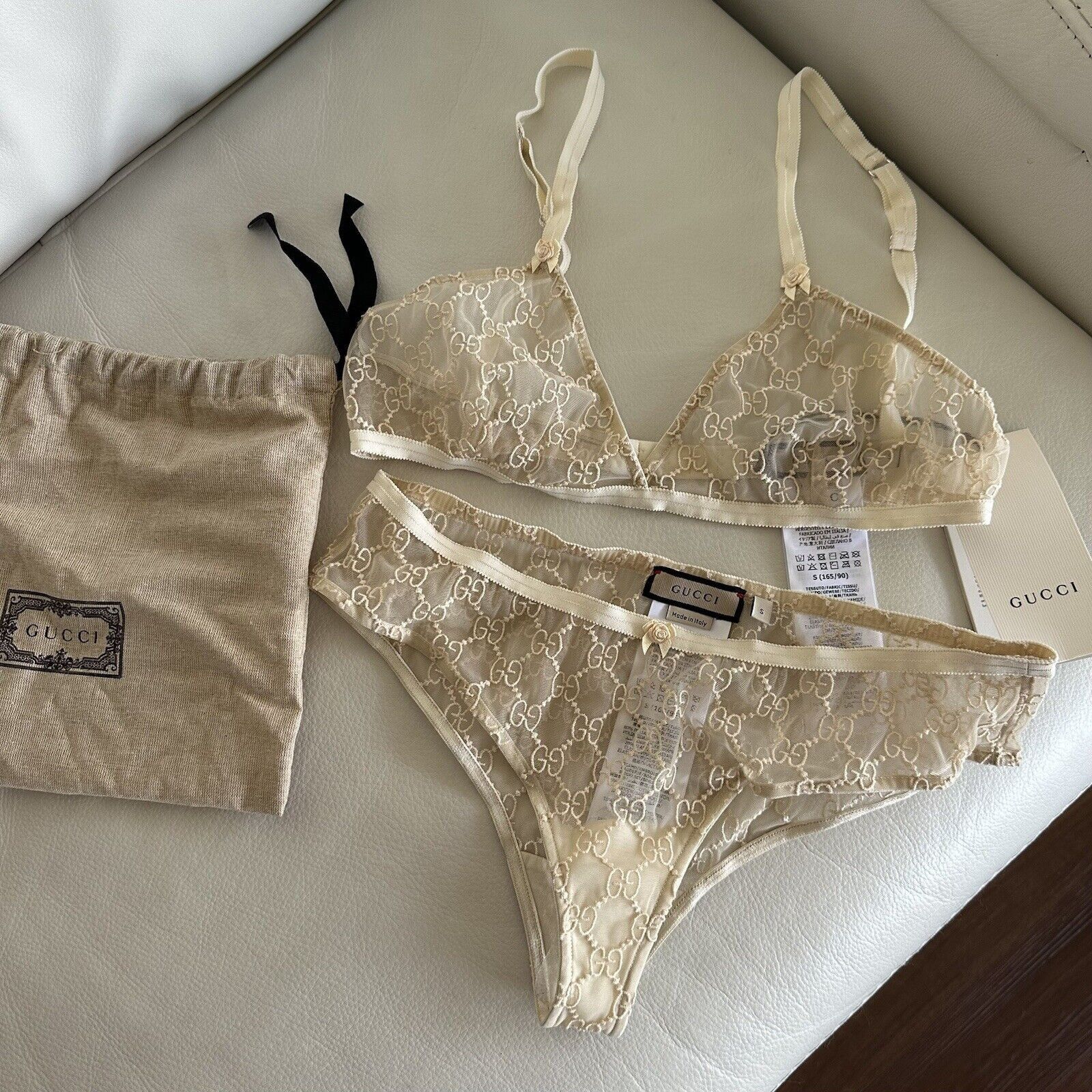 Gucci NWT Gucci Nude Lingerie Set Size S Light Beige 100% Authenti Size S / US 4 / IT 40 - 3 Thumbnail