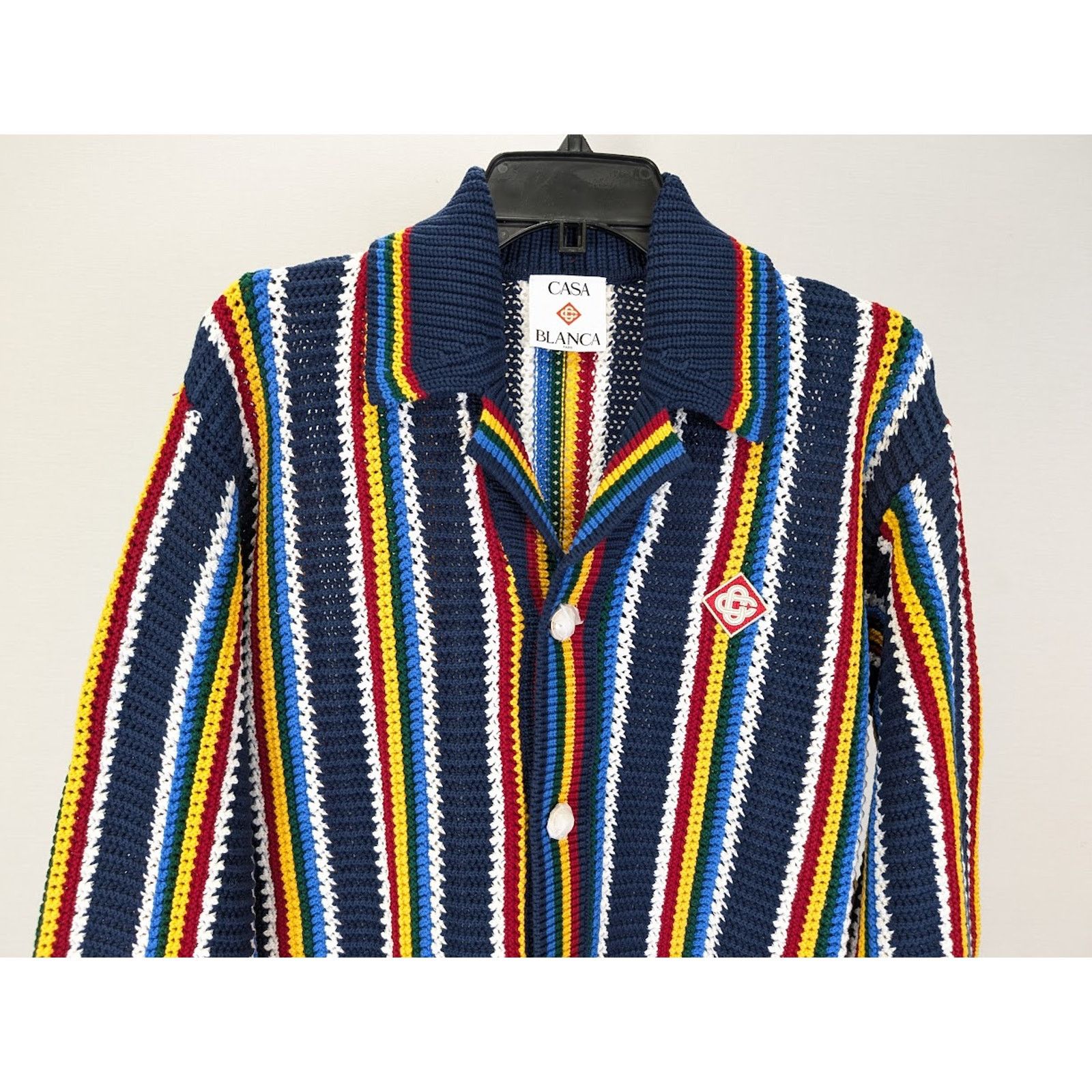 Casablanca o1rshd1 Q:2 / 555 / Cotton Crochet Shacket in Navy Size US XL / EU 56 / 4 - 6 Thumbnail