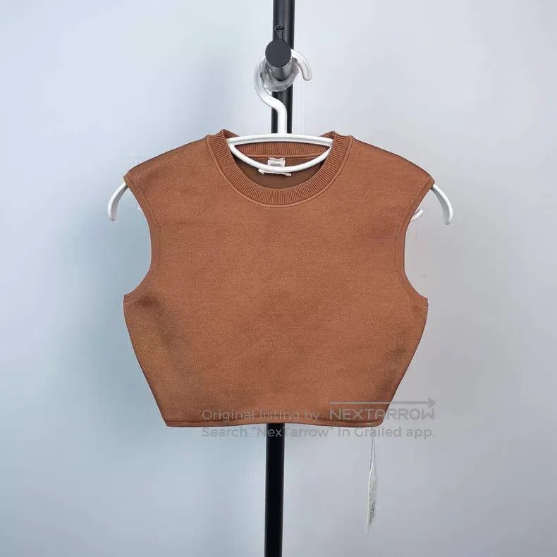 Hermes Hermes Brown knitted vest, can be worn as a base layer. Size XS / US 0-2 / IT 36-38 - 1 Thumbnail