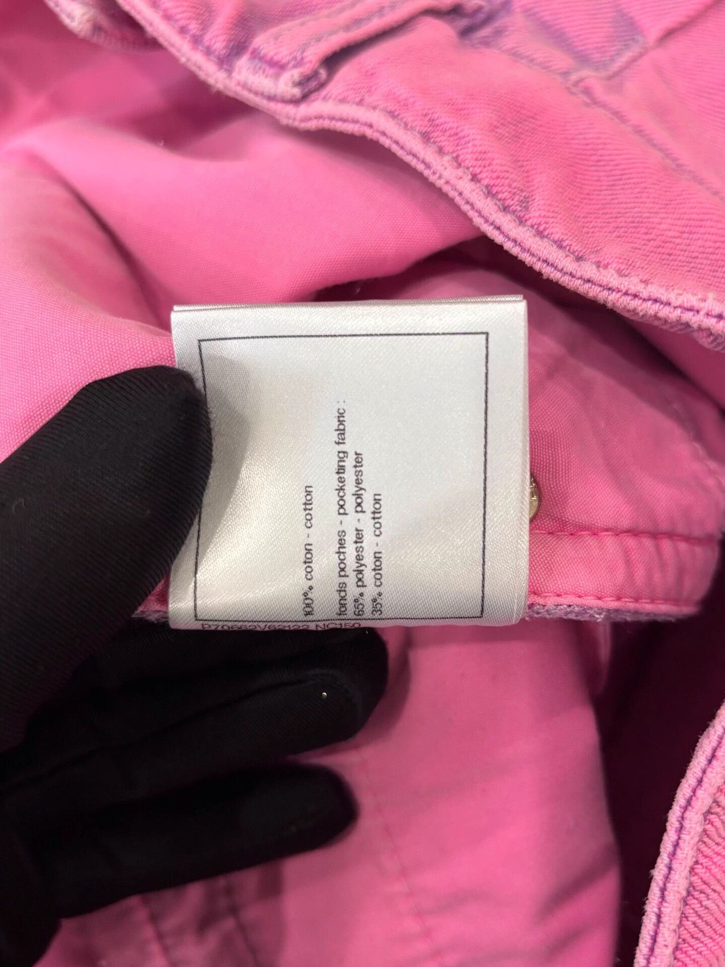Chanel Chanel gradient pink women's jeans metal CC star button 38 Size 27" / US 4 / IT 40 - 8 Thumbnail