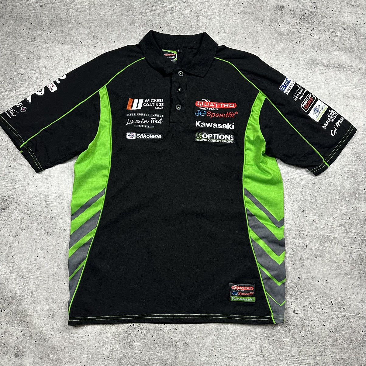 Yamaha Official Quattro Plant Kawasaki Team Polo Shirt Black Size US L / EU 52-54 / 3 - 1 Thumbnail